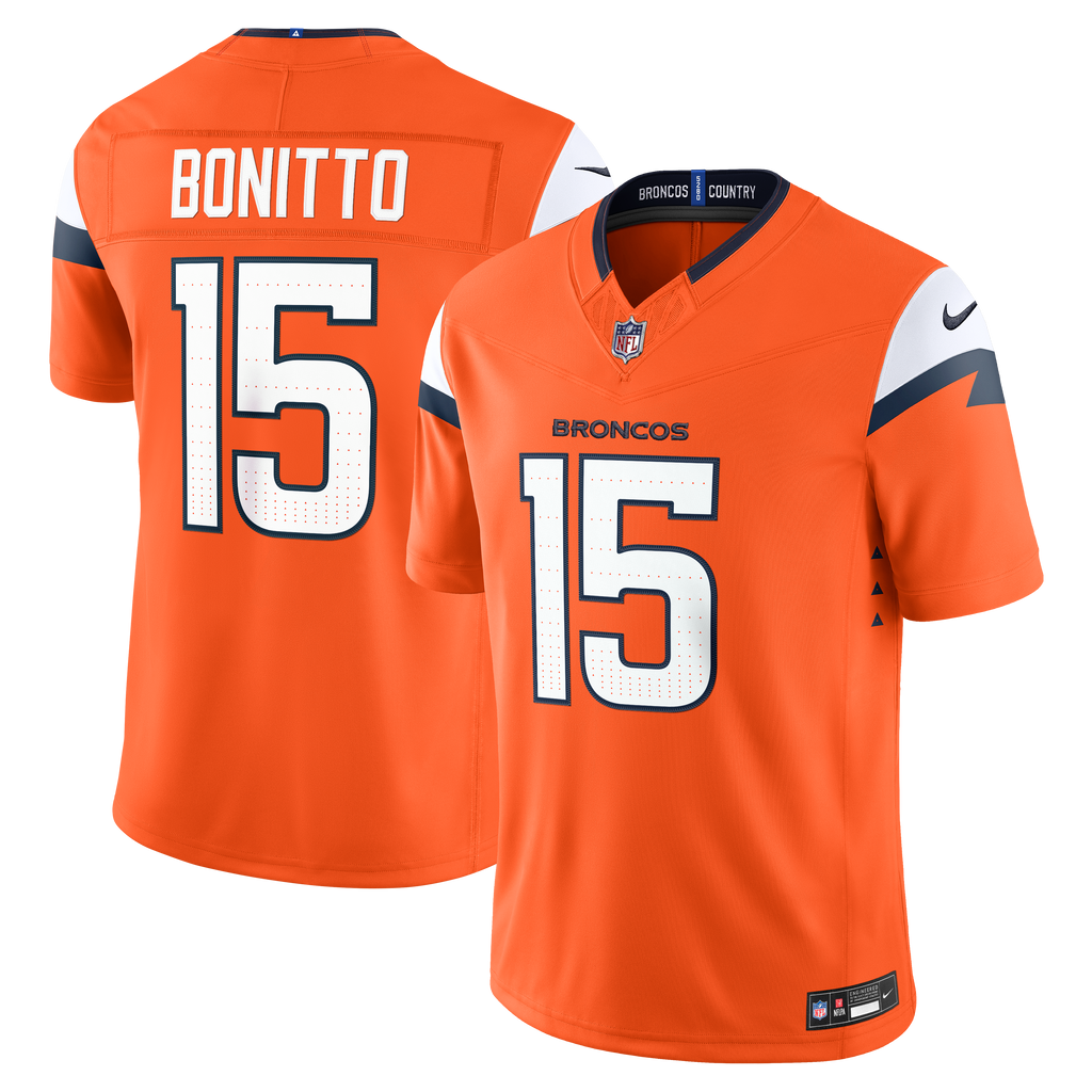 Men's Denver Broncos Nik Bonitto Nike Orange Team Vapor Fuse Stitched Limited Jersey