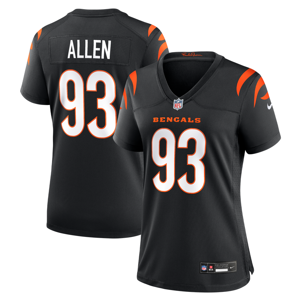 Women's Cincinnati Bengals Jonathan Allen Nike Black Team Game Jersey