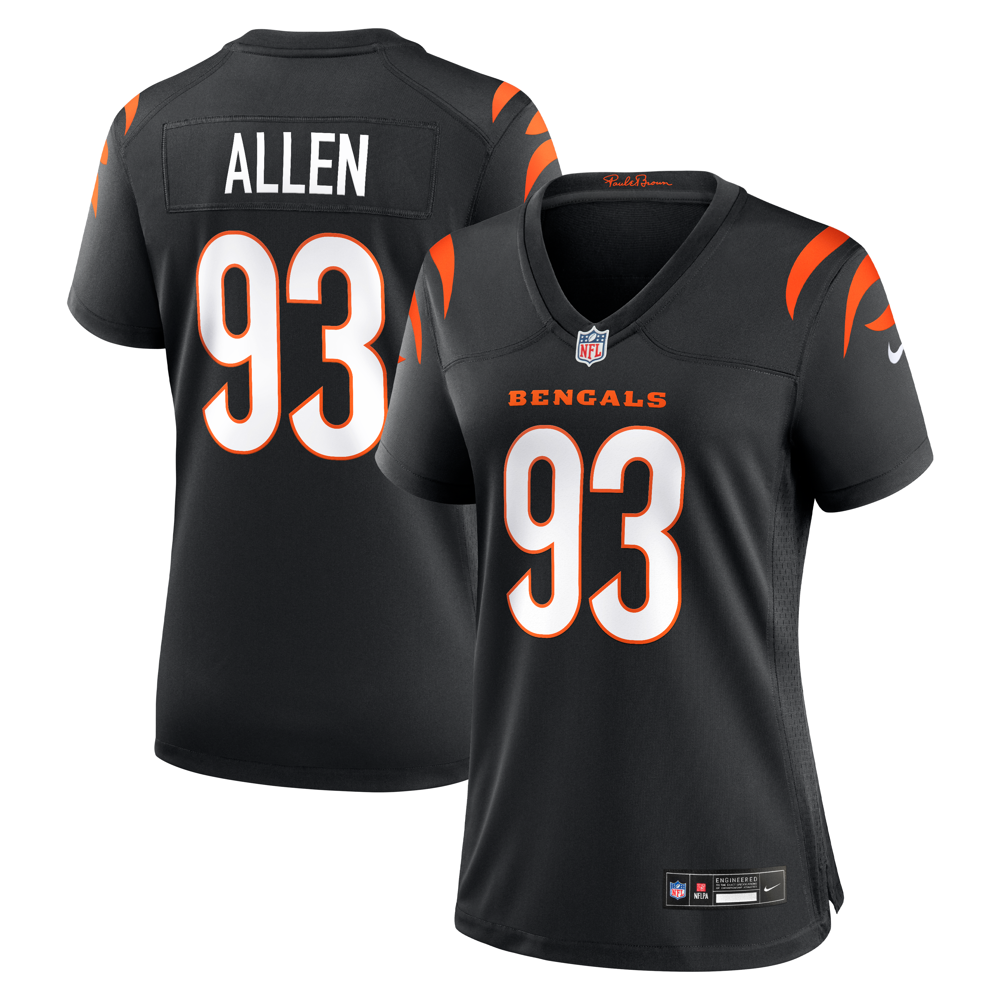 Women's Cincinnati Bengals Jonathan Allen Nike Black Team Game Jersey