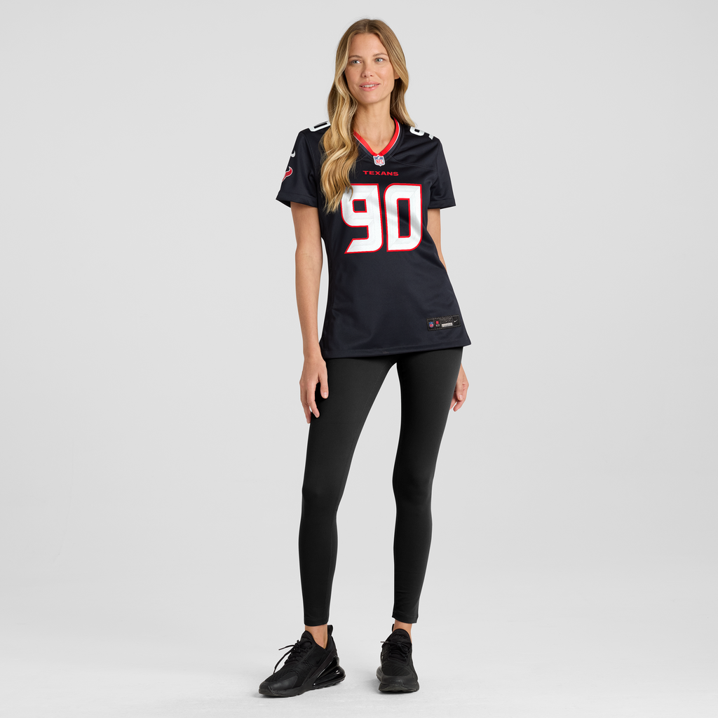Women's Houston Texans Logan Hall Nike Navy Team Game Jersey