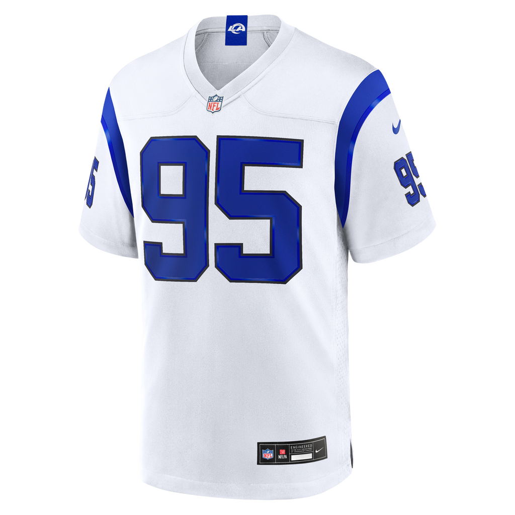 Men's Los Angeles Rams Myles Garrett Nike Fearsome White Game Jersey