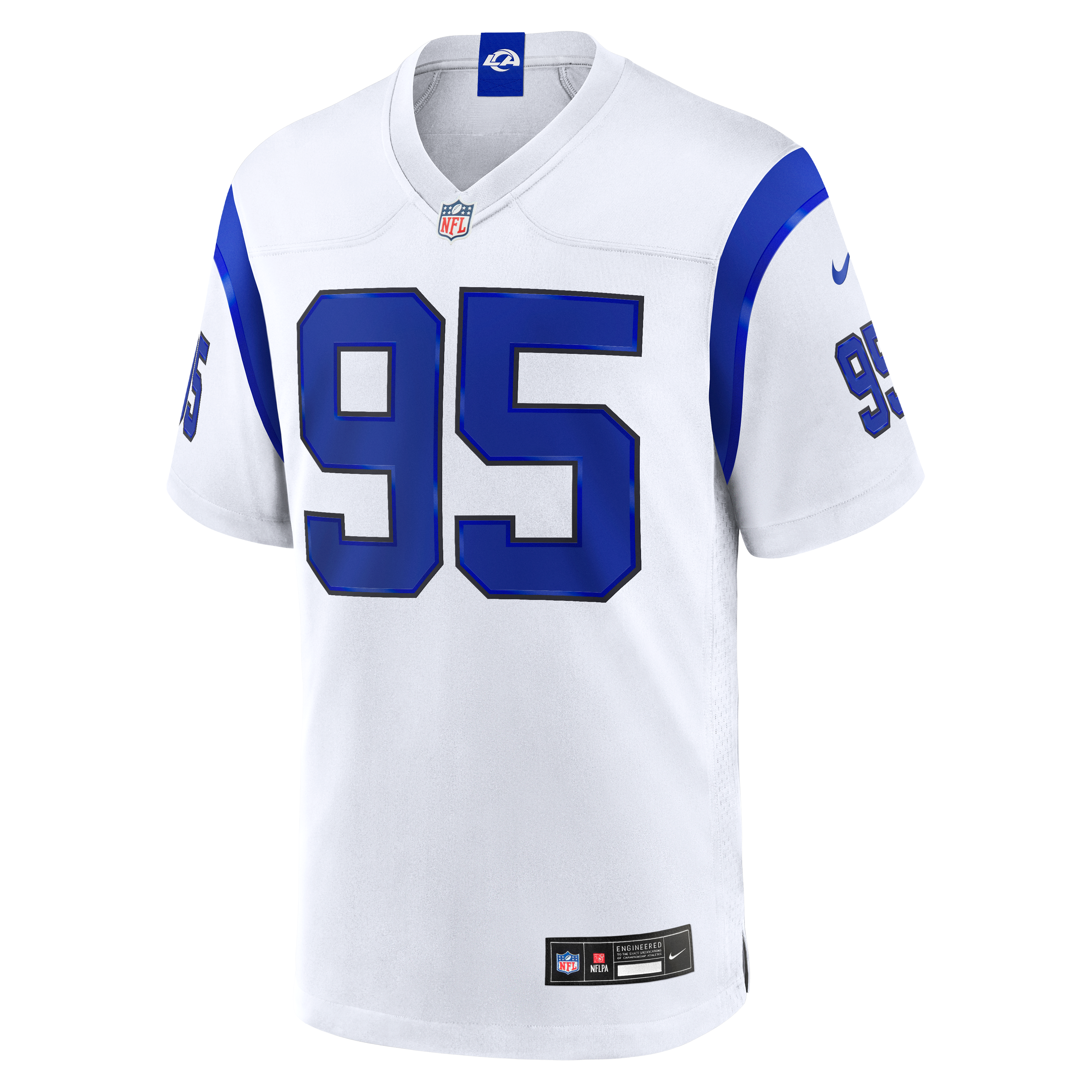 Men's Los Angeles Rams Myles Garrett Nike Fearsome White Game Jersey