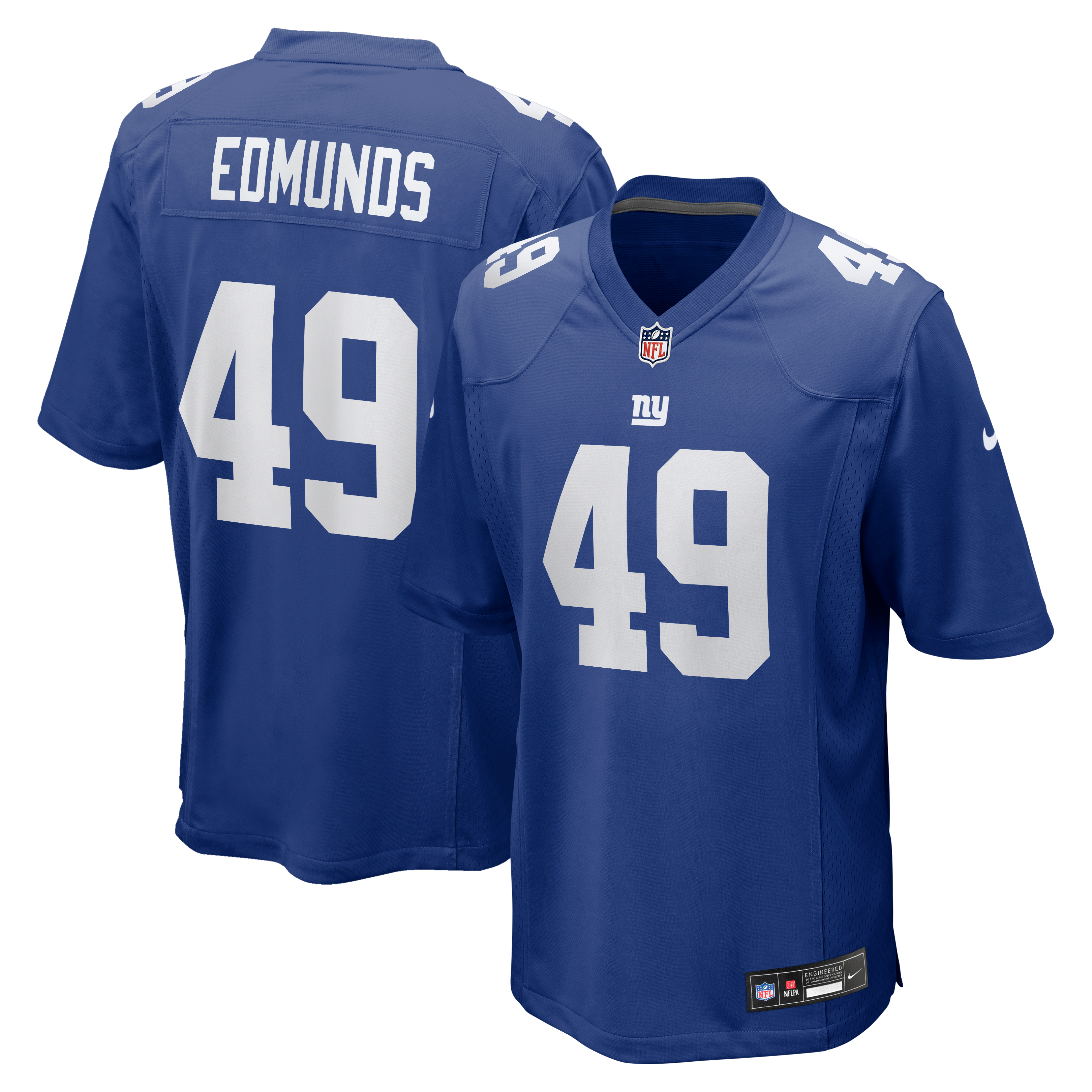 Men's New York Giants Tremaine Edmunds Nike Royal Team Game Jersey