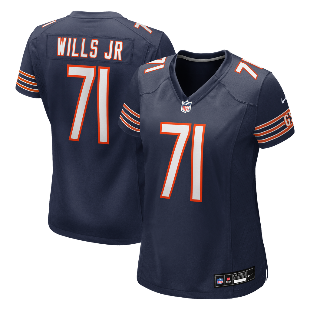 Women's Chicago Bears Jedrick Wills Jr Nike Navy Team Game Jersey