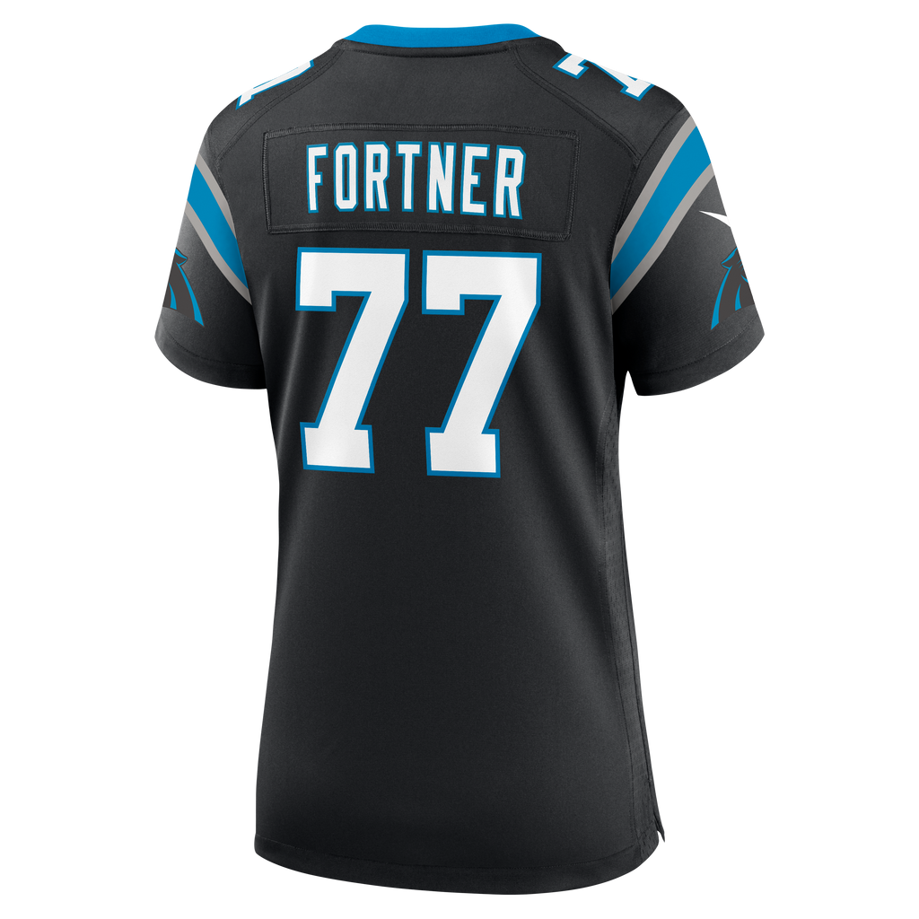 Women's Carolina Panthers Luke Fortner Nike Black Team Game Jersey