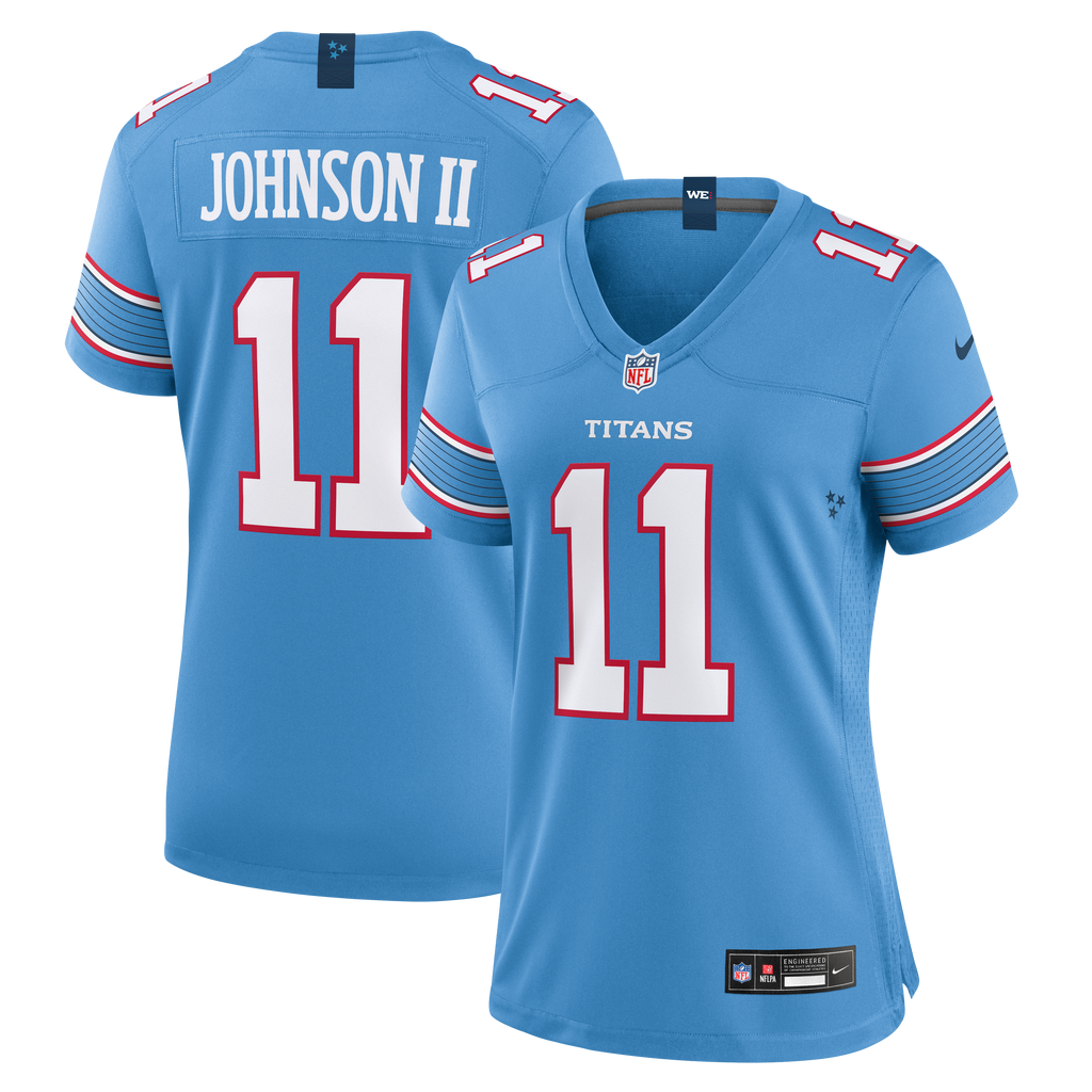 Women's Tennessee Titans Jermaine Johnson Ii Nike Light Blue Team Game Jersey