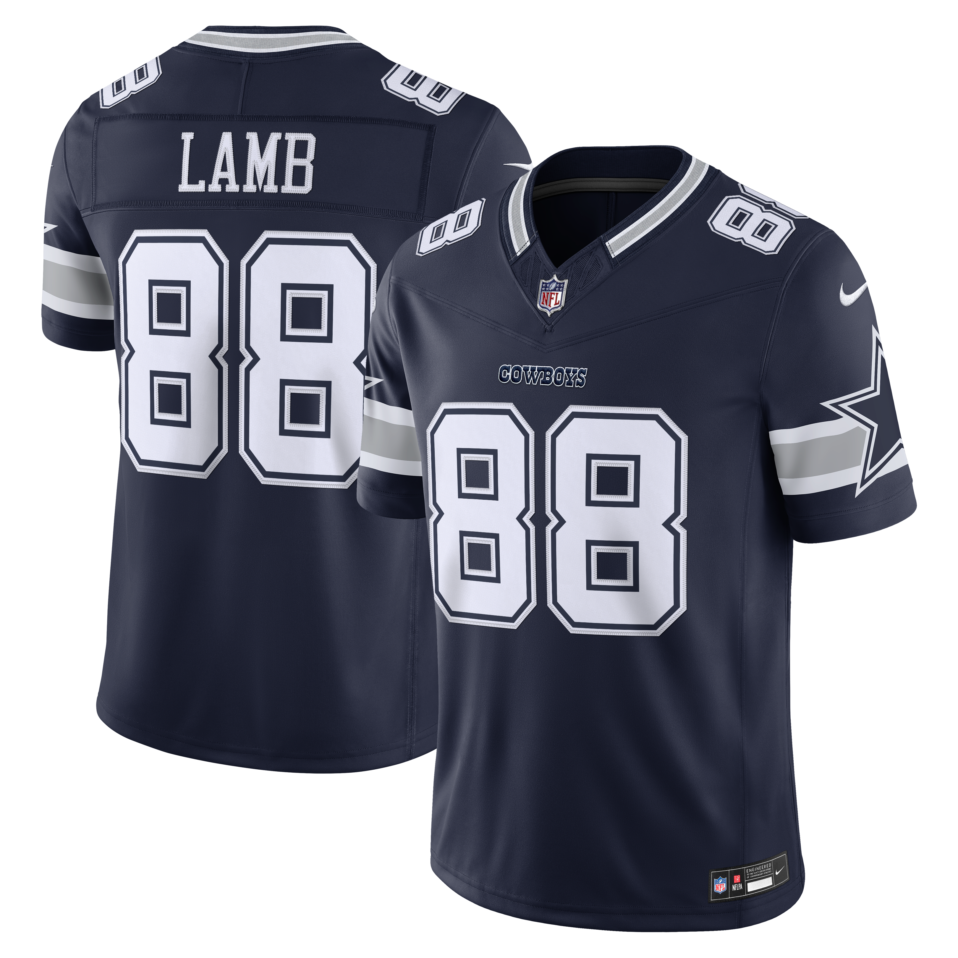 Men's Dallas Cowboys Ceedee Lamb Nike Navy Team Vapor Fuse Stitched Limited Jersey
