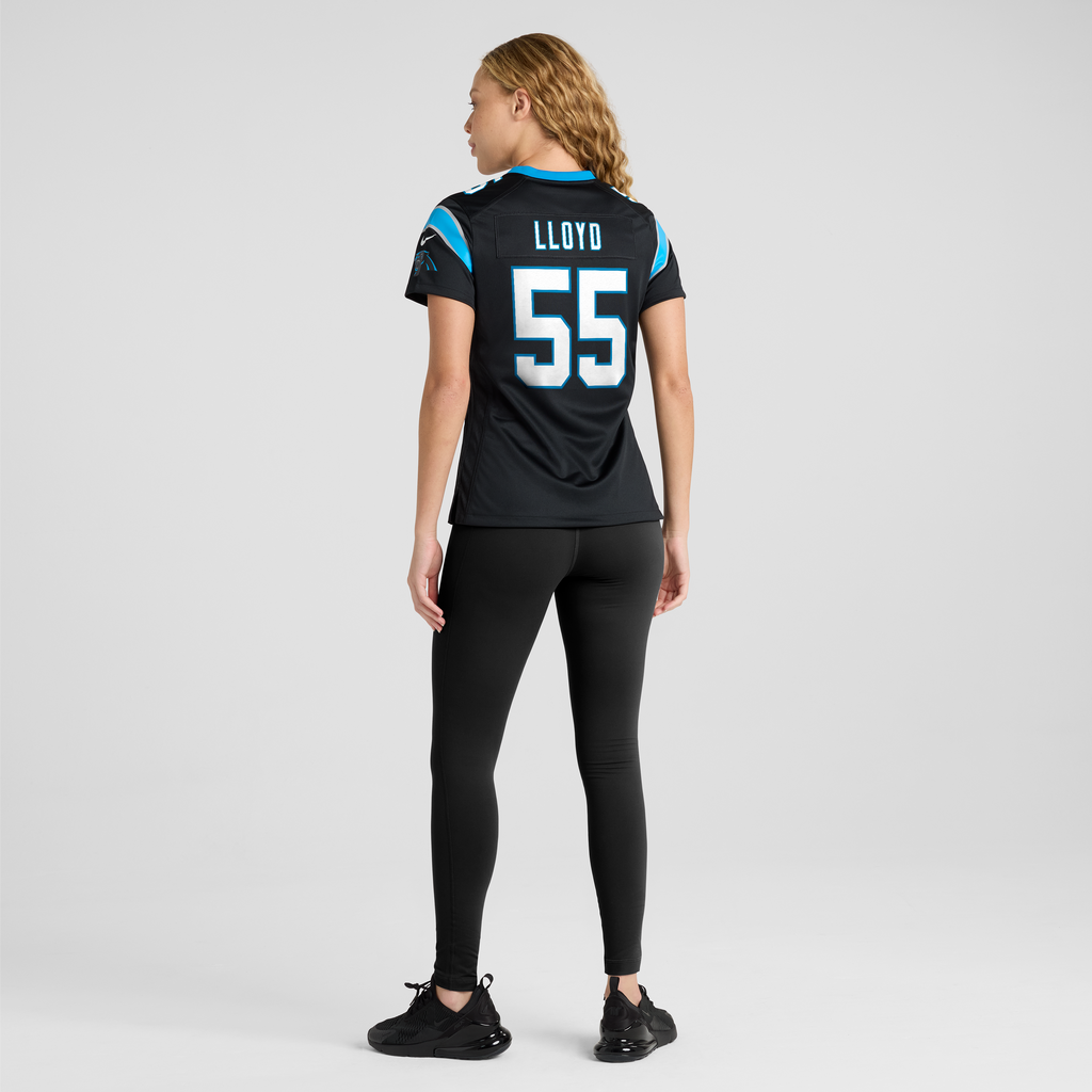 Women's Carolina Panthers Devin Lloyd Nike Black Team Game Jersey