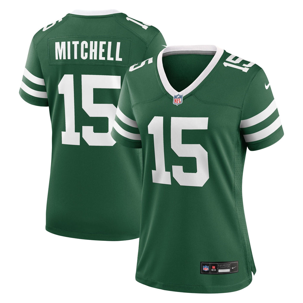 Women's New York Jets Adonai Mitchell Nike Legacy Green Team Game Jersey