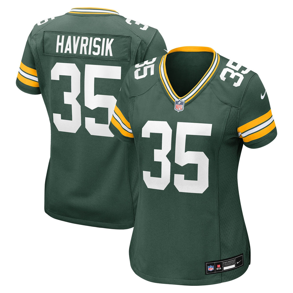 Women's Green Bay Packers Lucas Havrisik Nike Green Team Game Jersey