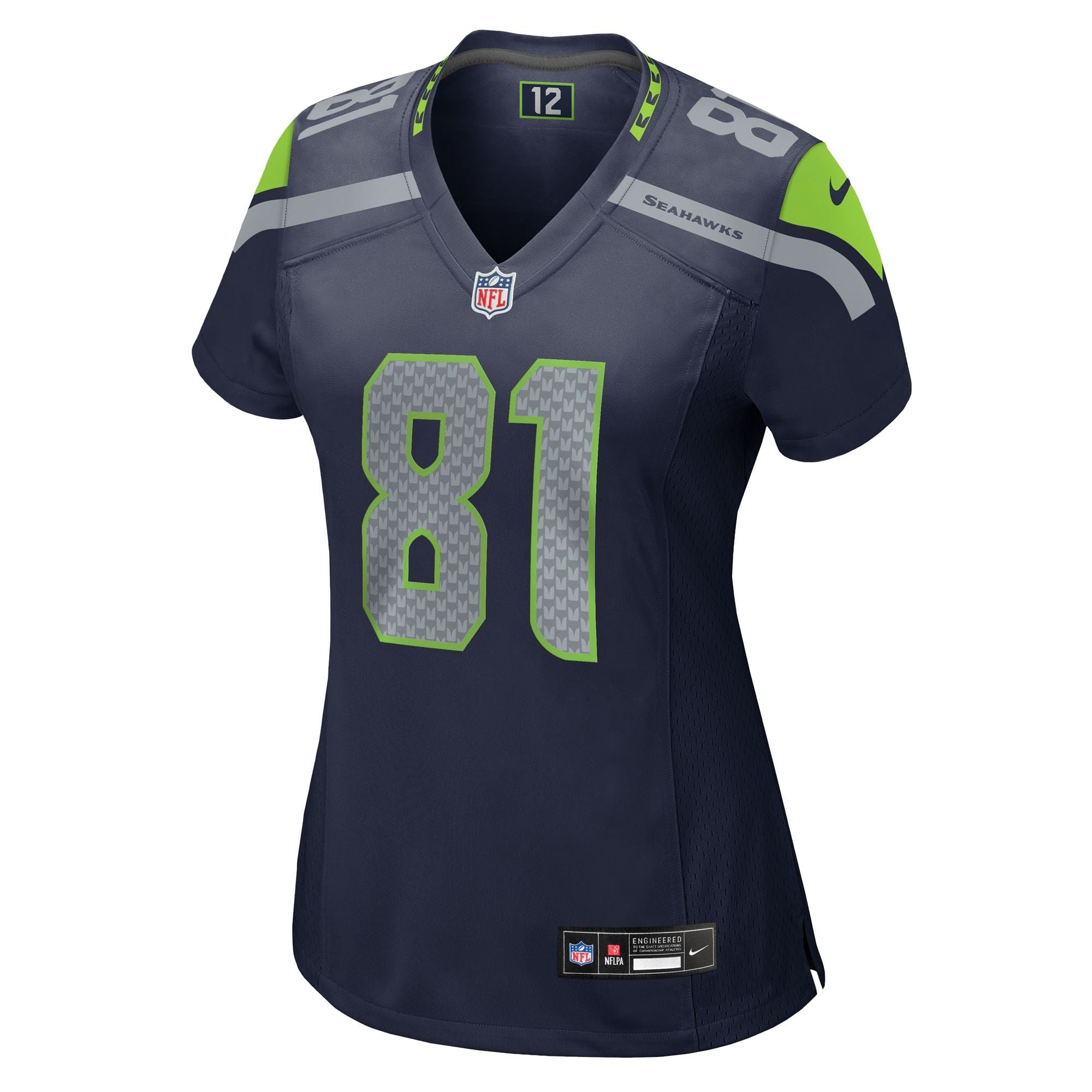 Women's Seattle Seahawks Eric Saubert Nike College Navy Team Game Jersey