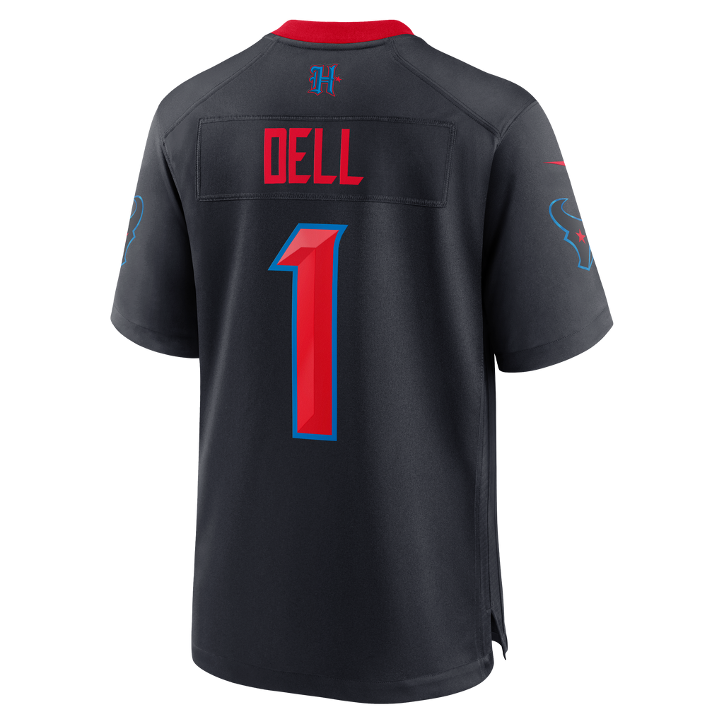 Men's Houston Texans Tank Dell Nike Navy Alternate Game Jersey