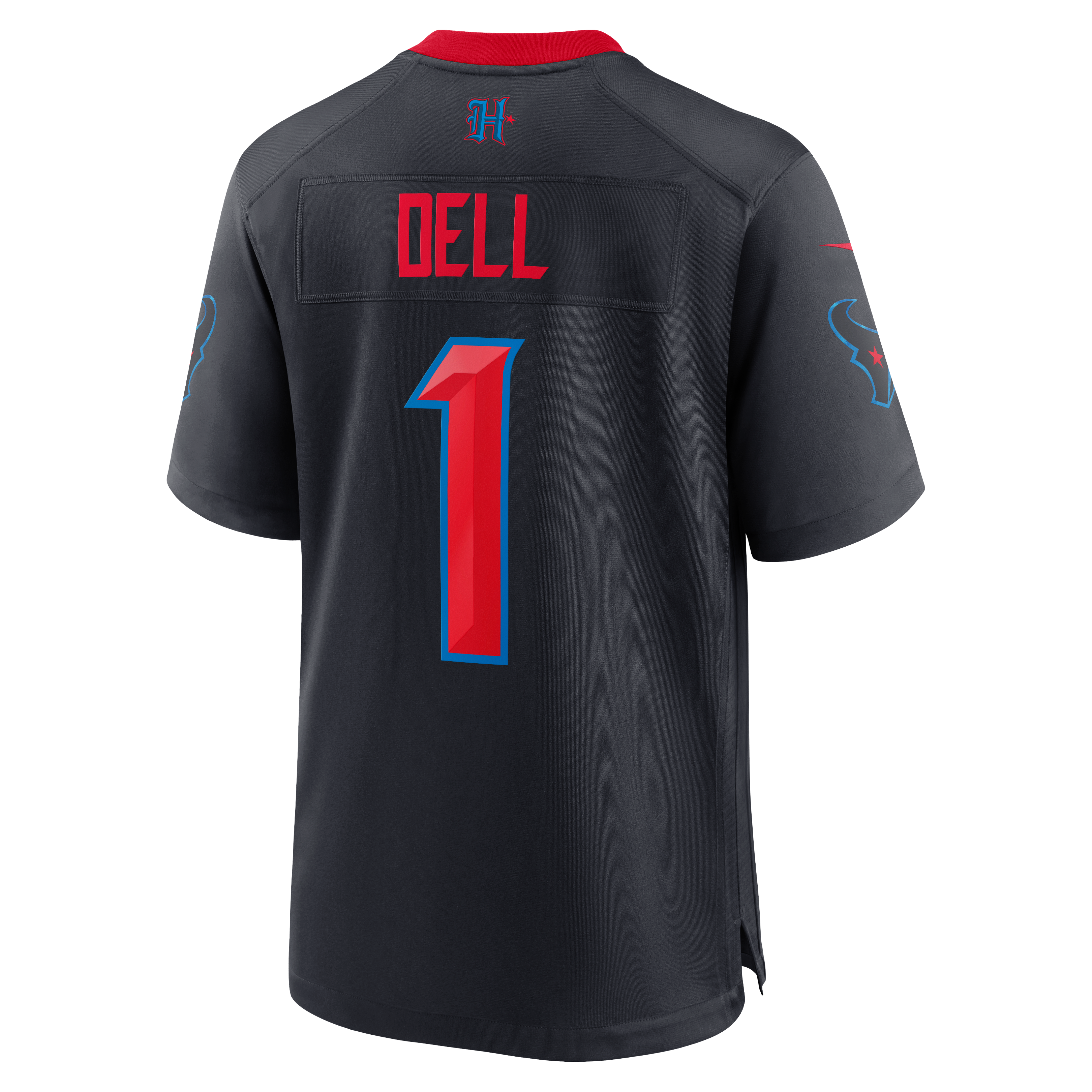 Men's Houston Texans Tank Dell Nike Navy Alternate Game Jersey