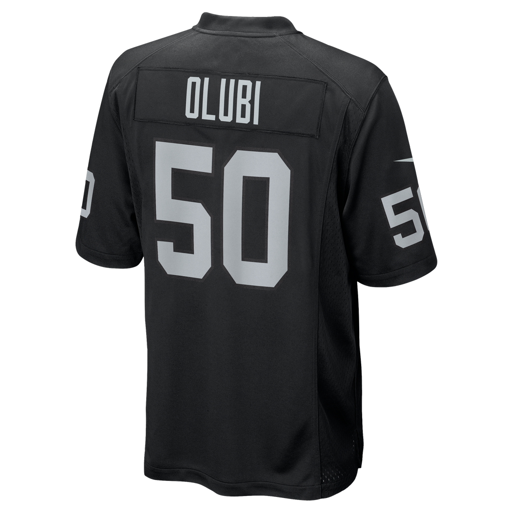 Men's Las Vegas Raiders Segun Olubi Nike Black Team Game Jersey