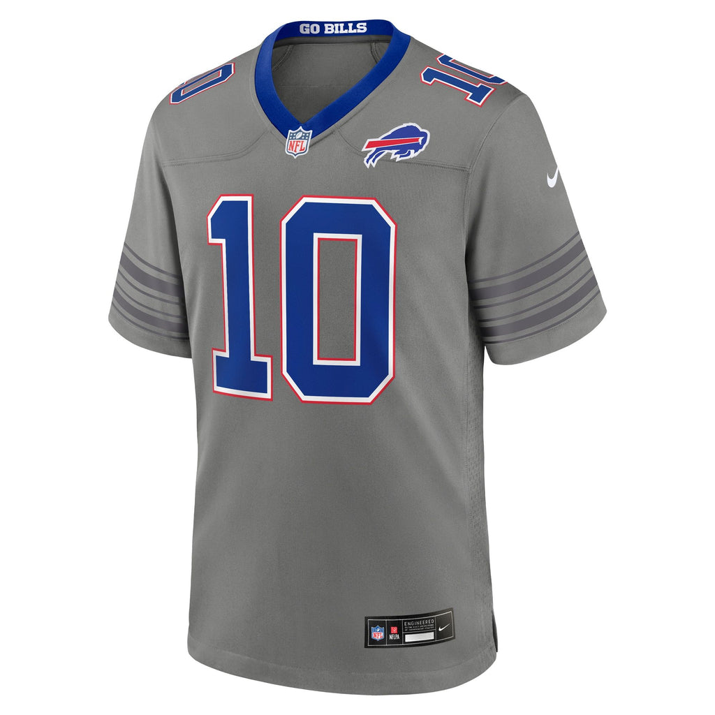 Men's Buffalo Bills Khalil Shakir Nike Gray Nickel City Game Jersey