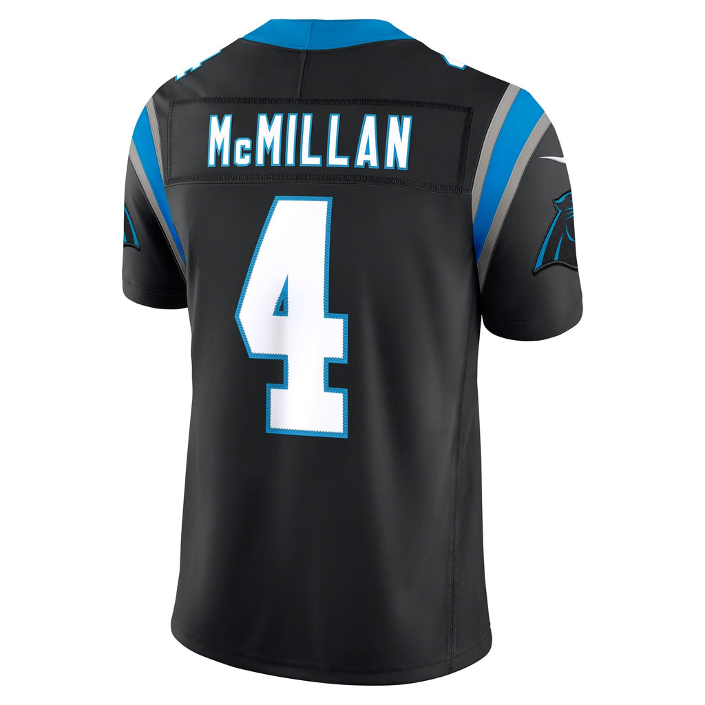 Men's Carolina Panthers Tetairoa Mcmillan Nike Black Team Vapor Fuse Stitched Limited Jersey