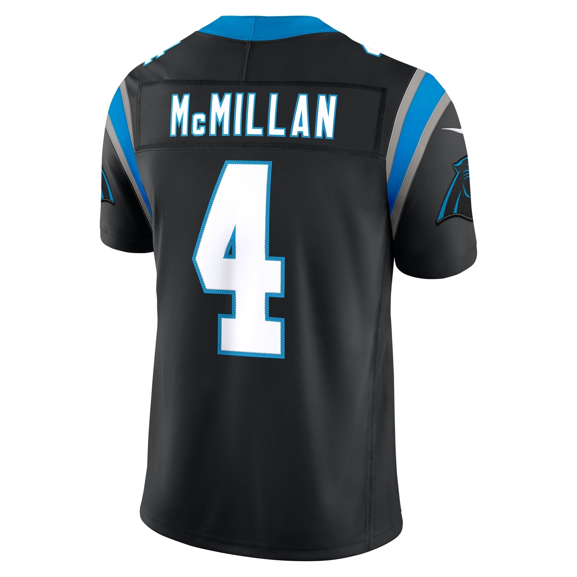 Men's Carolina Panthers Tetairoa Mcmillan Nike Black Team Vapor Fuse Stitched Limited Jersey