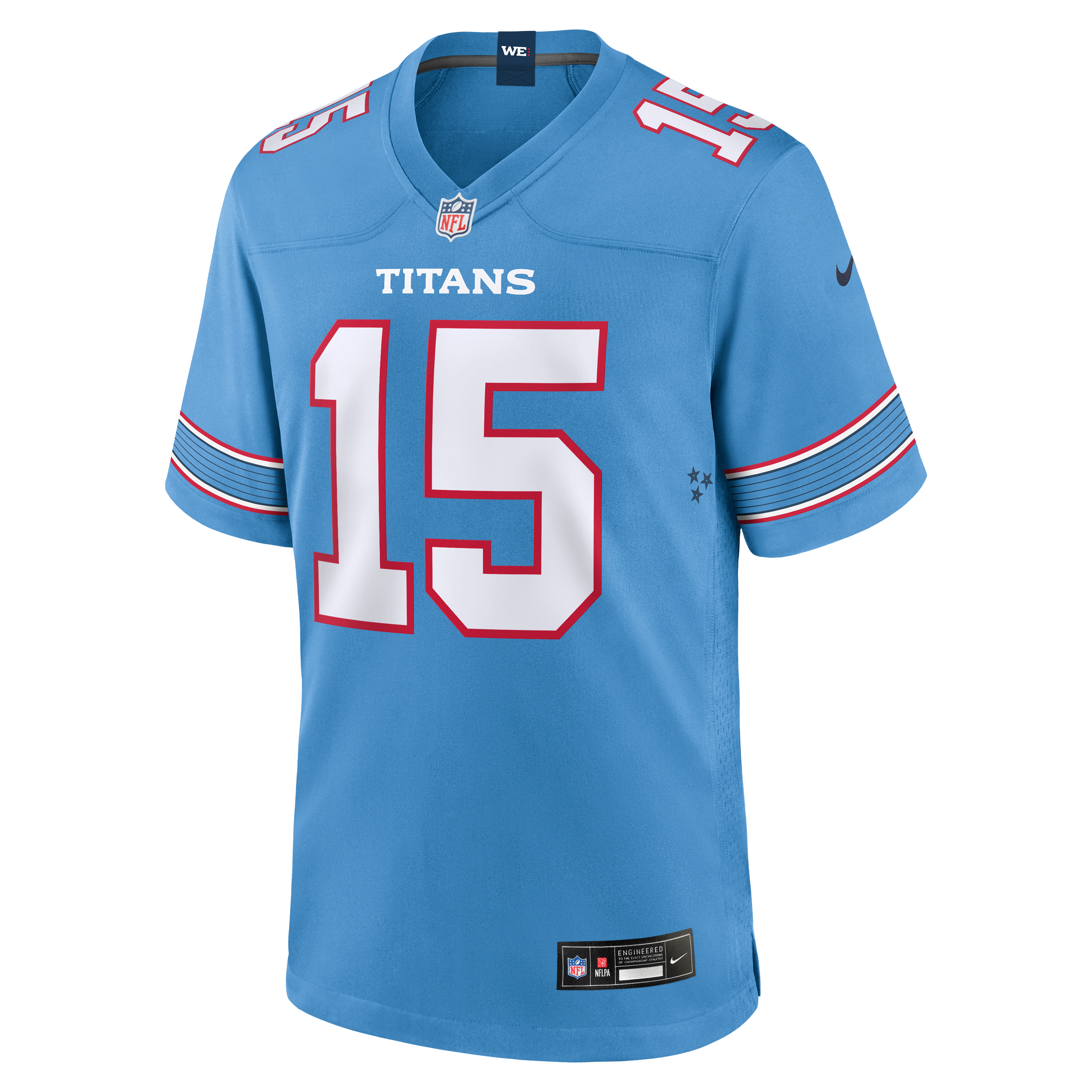 Men's Tennessee Titans Keldric Faulk Nike Light Blue 2026 Nfl Draft First Round Pick No31 Game Jersey