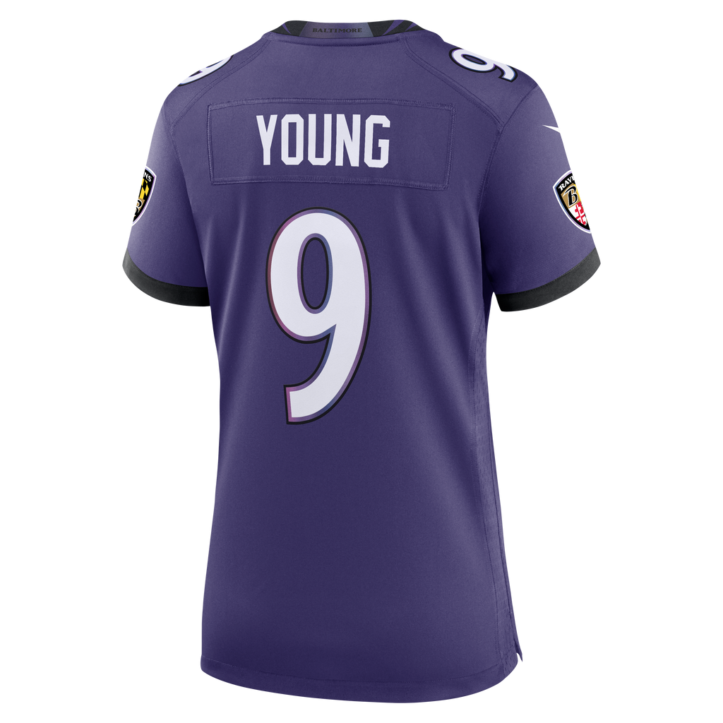 Women's Baltimore Ravens Zion Young Nike Purple Team Game Jersey