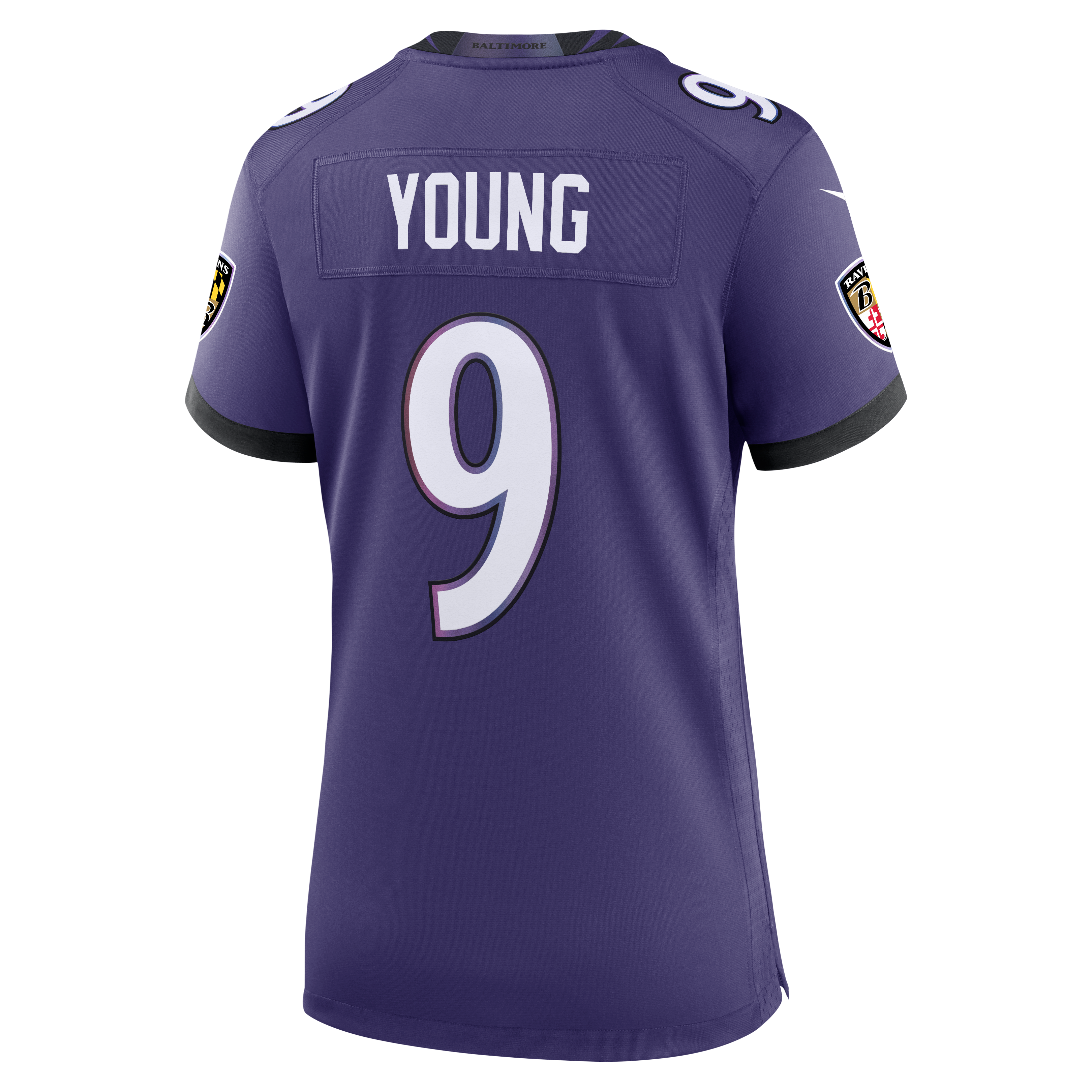 Women's Baltimore Ravens Zion Young Nike Purple Team Game Jersey