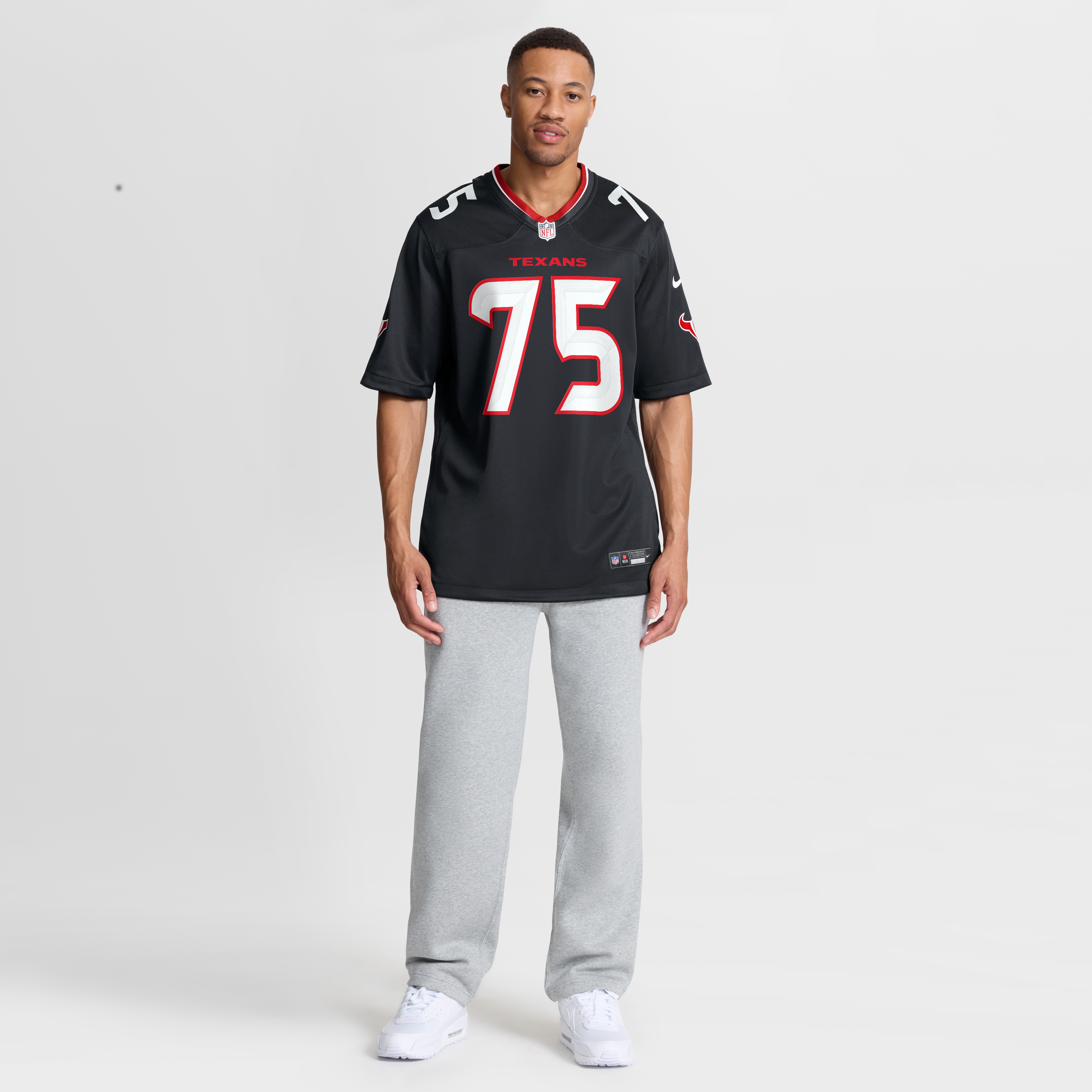 Men's Houston Texans Wyatt Teller Nike Navy Team Game Jersey