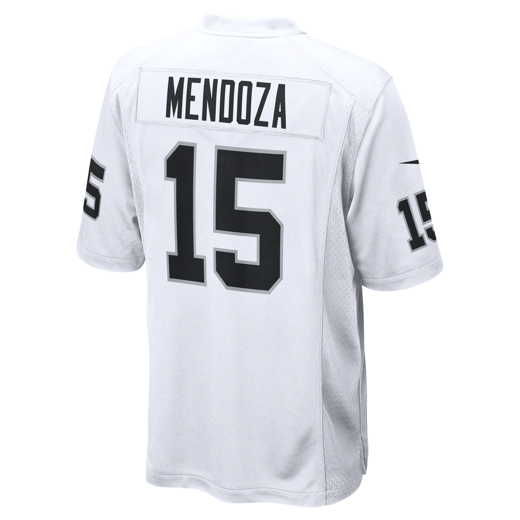Men's Las Vegas Raiders Fernando Mendoza Nike White Game Player Jersey