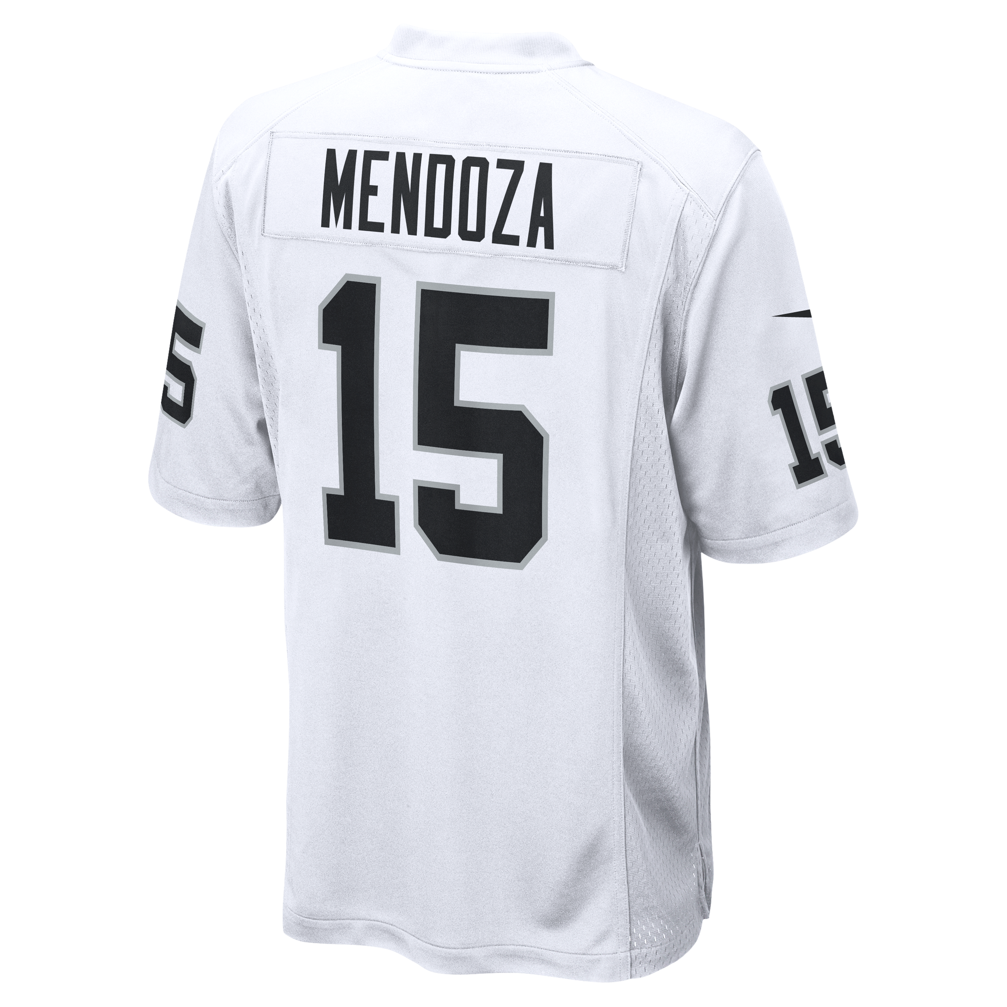 Men's Las Vegas Raiders Fernando Mendoza Nike White Game Player Jersey