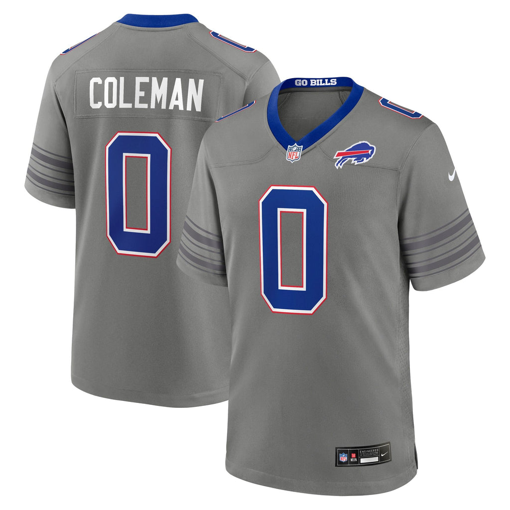 Men's Buffalo Bills Keon Coleman Nike Gray Nickel City Game Jersey