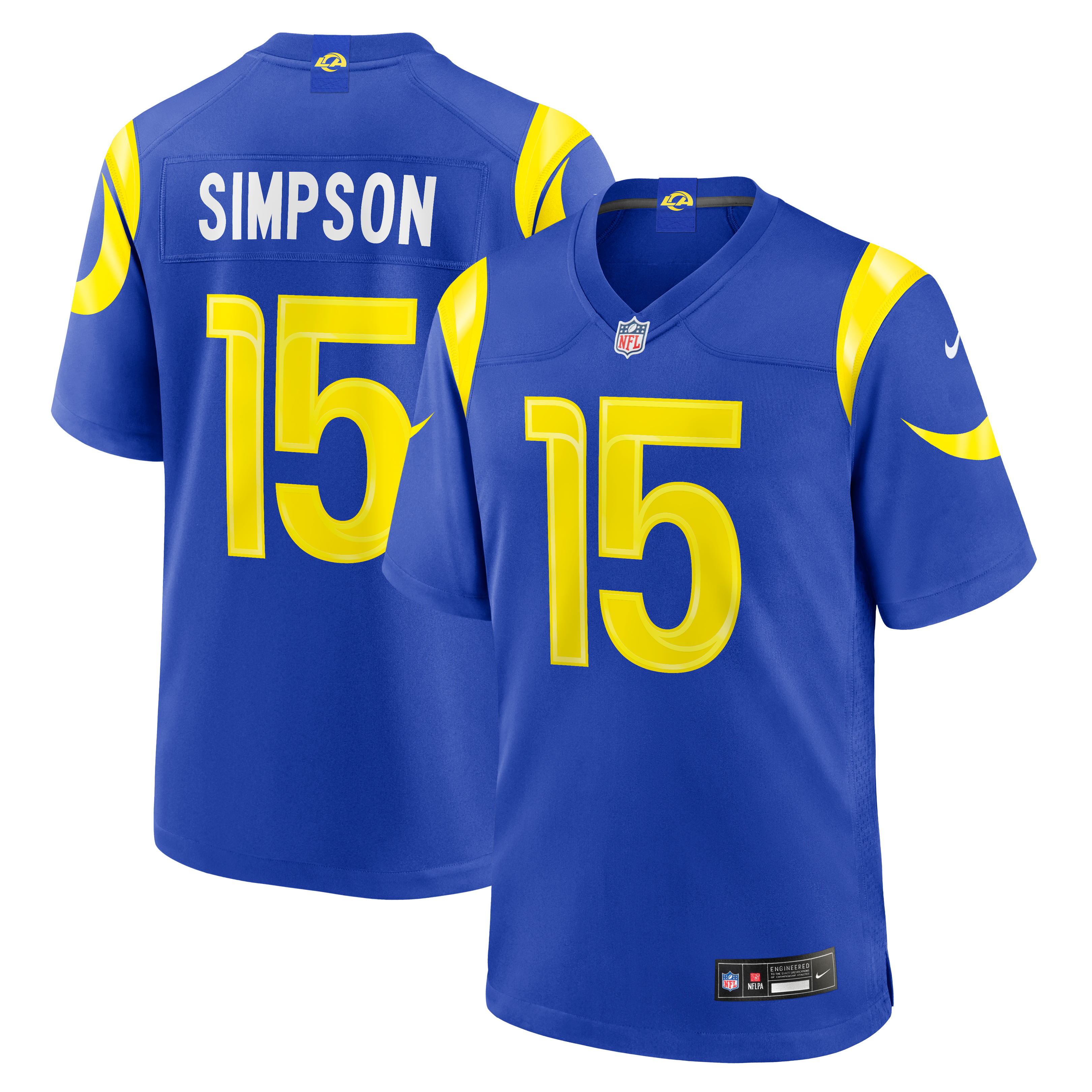 Men's Los Angeles Rams Ty Simpson Nike Royal 2026 Nfl Draft First Round Pick No 13 Team Game Jersey