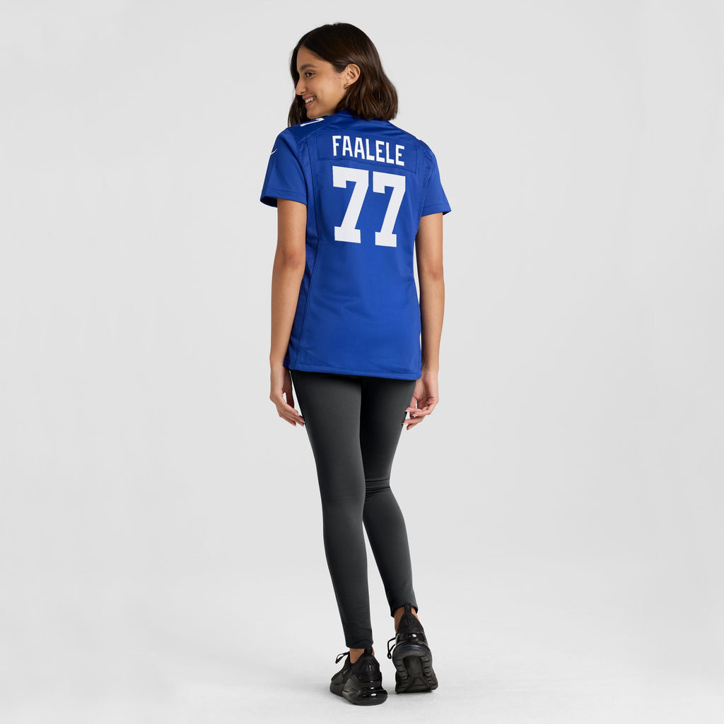 Women's New York Giants Daniel Faalele Nike Royal Team Game Jersey