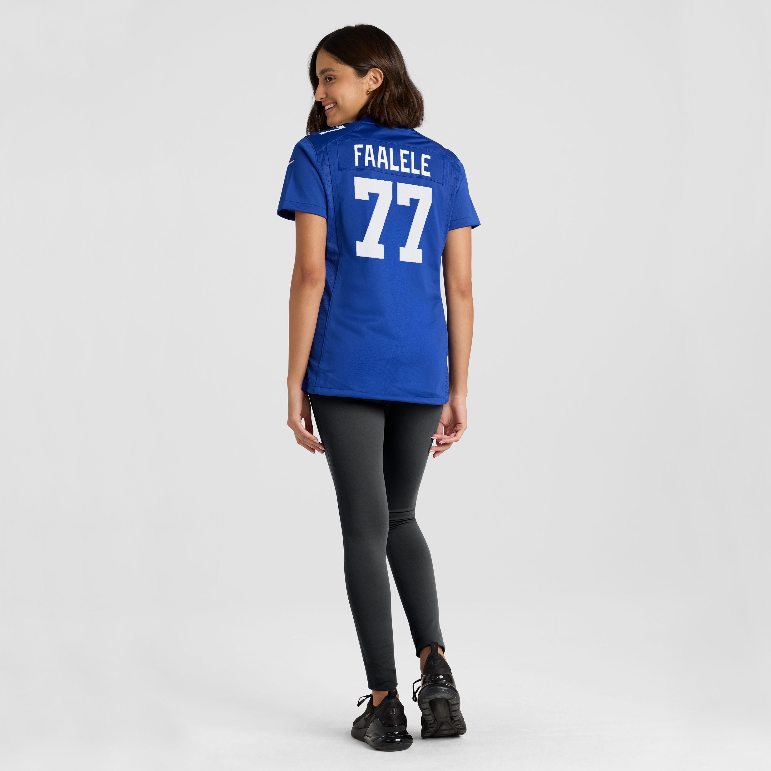 Women's New York Giants Daniel Faalele Nike Royal Team Game Jersey