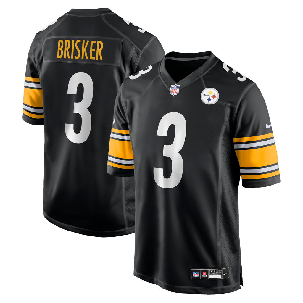 Men's Pittsburgh Steelers Jaquan Brisker Nike Black Team Game Jersey
