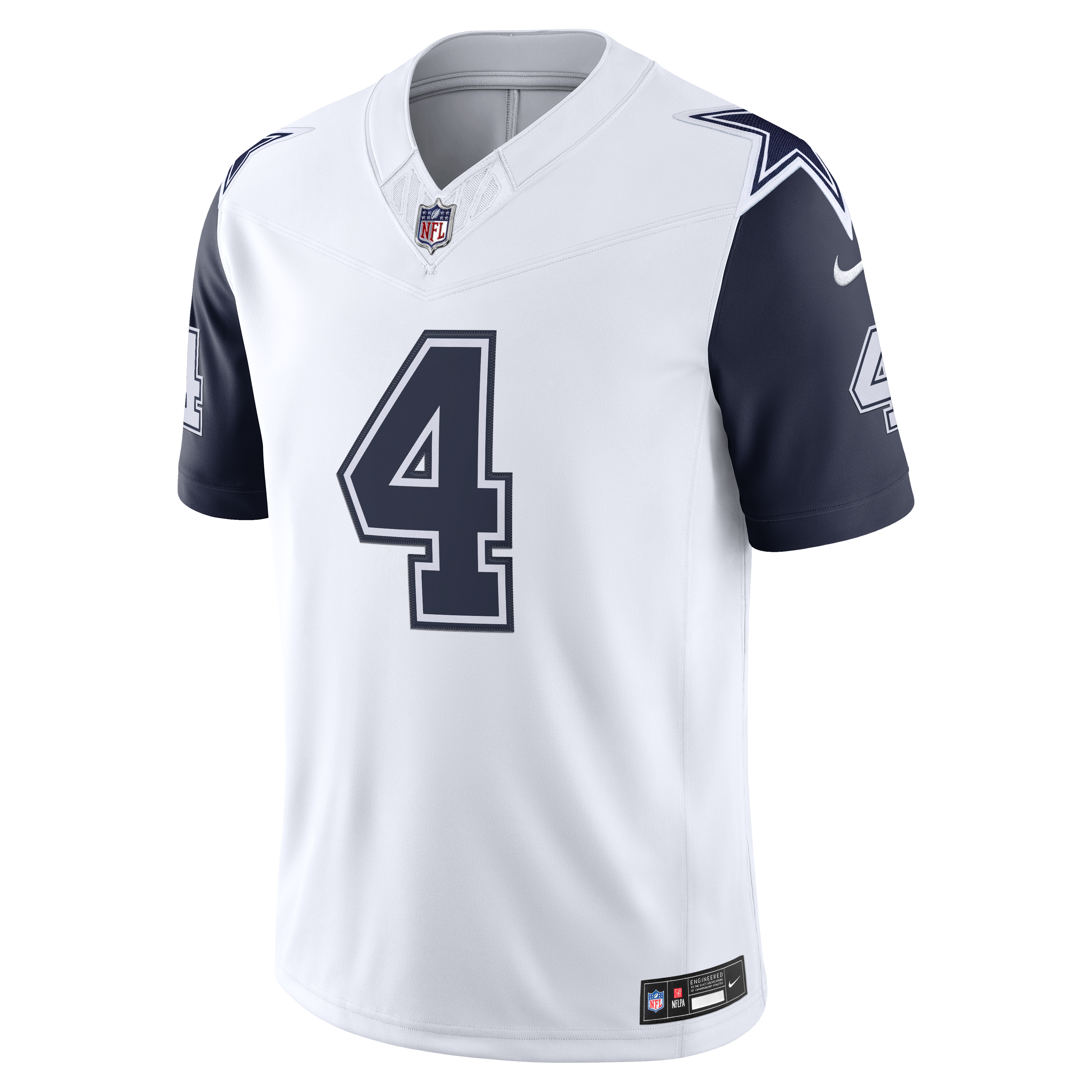 Men's Dallas Cowboys Dak Prescott Nike White Alternate Vapor Fuse Stitched Limited Jersey