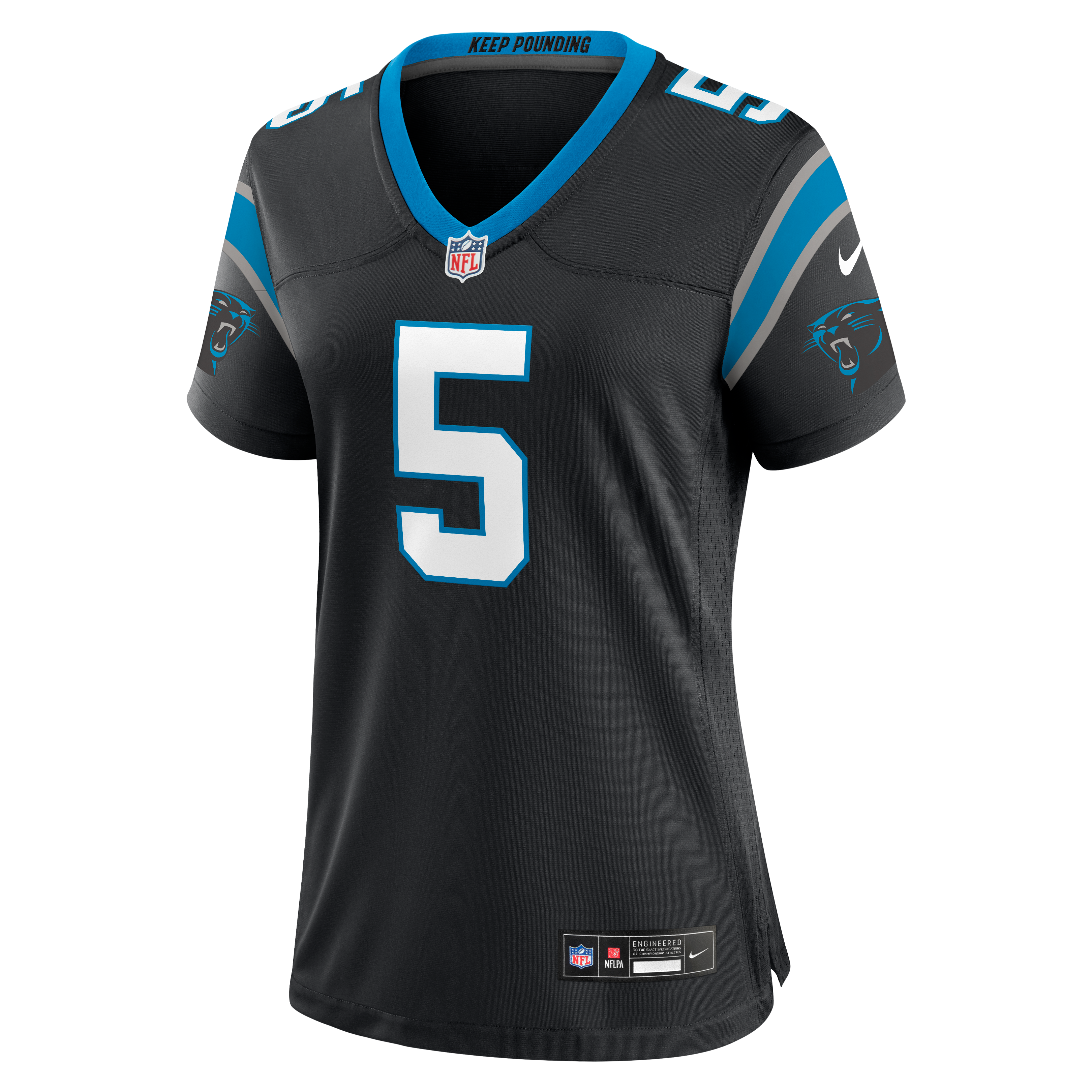 Women's Carolina Panthers Jaelan Phillips Nike Black Team Game Jersey