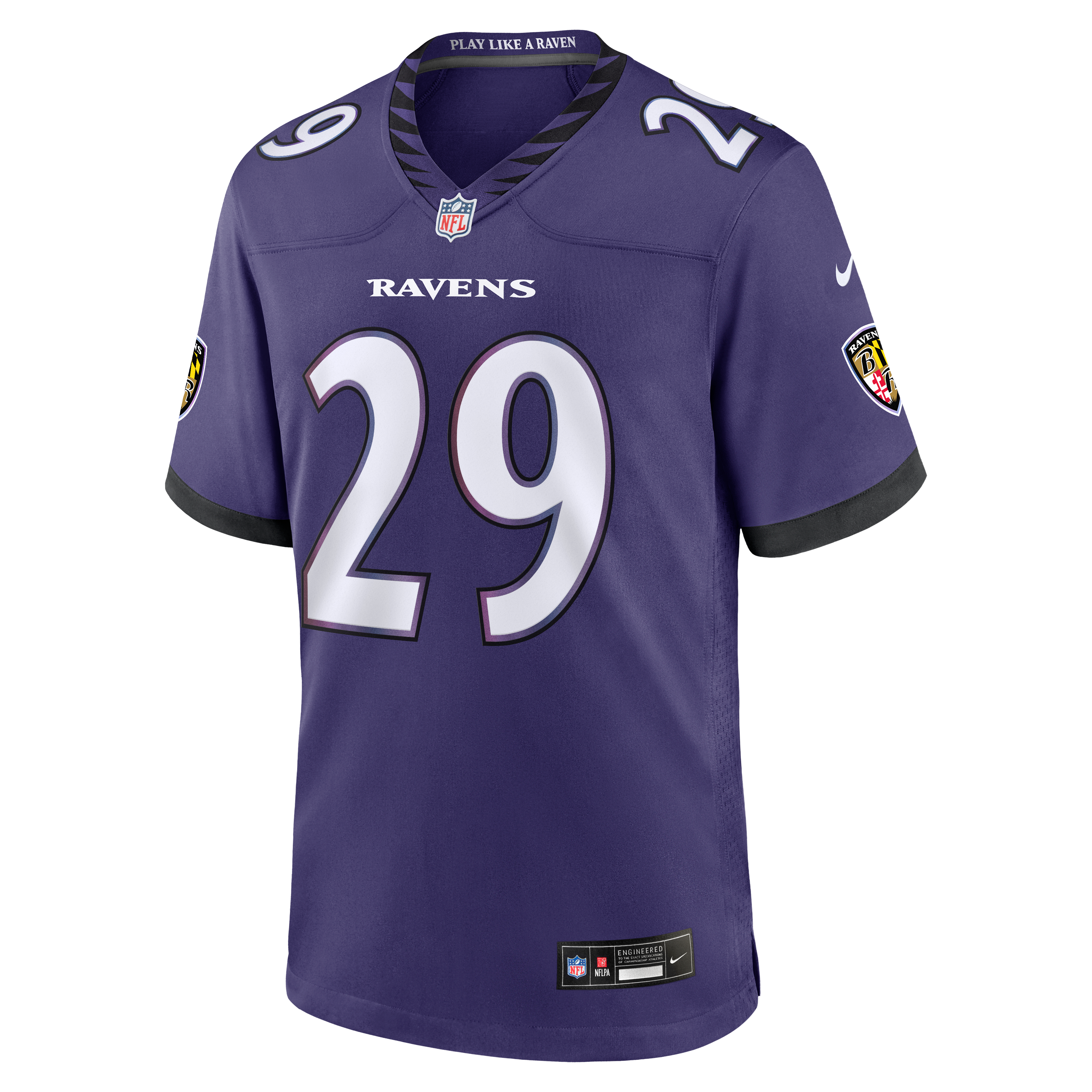 Men's Baltimore Ravens Chandler Rivers Nike Purple Team Game Jersey