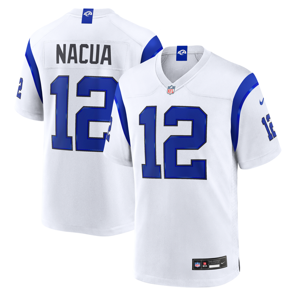Men's Los Angeles Rams Puka Nacua Nike Fearsome White Game Jersey