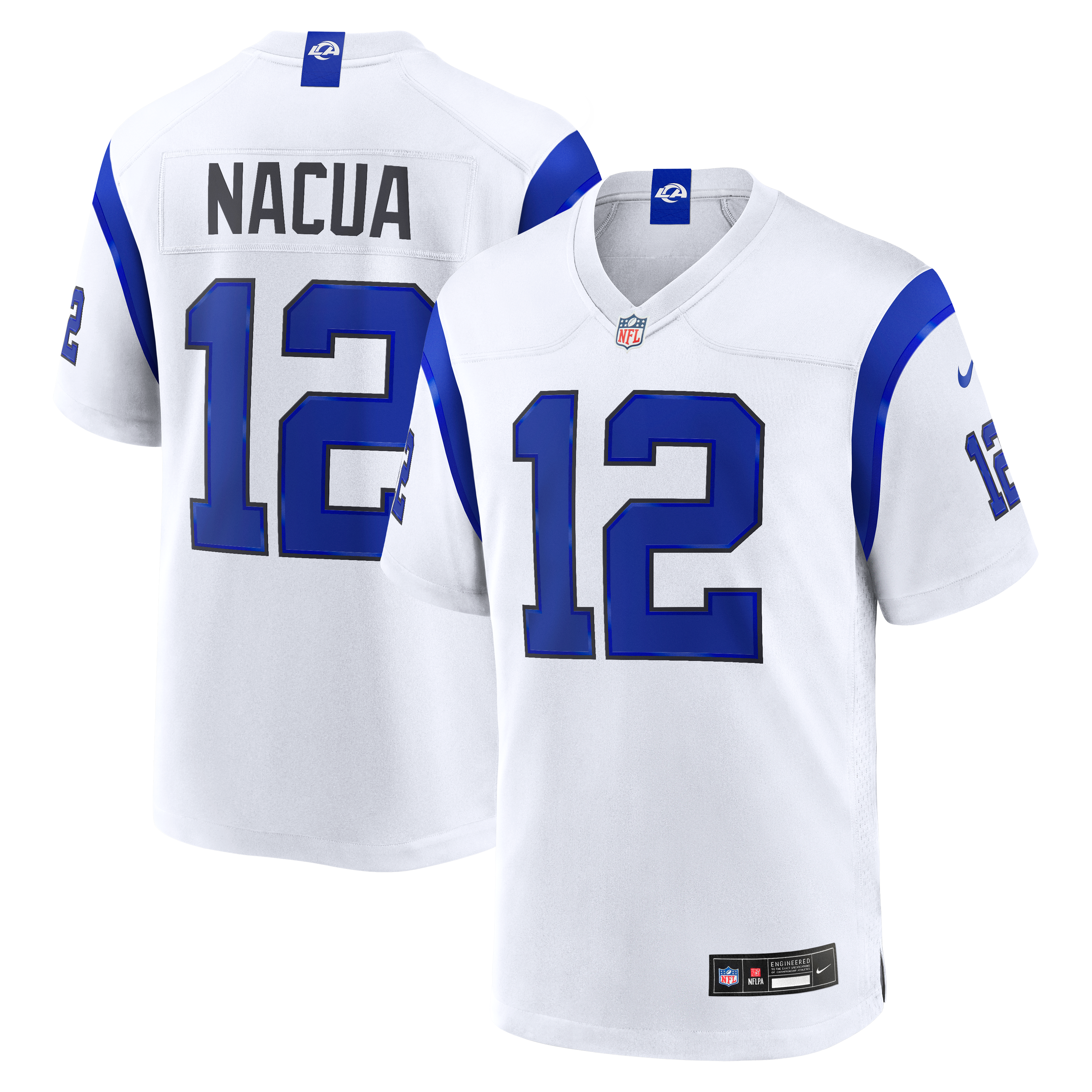 Men's Los Angeles Rams Puka Nacua Nike Fearsome White Game Jersey