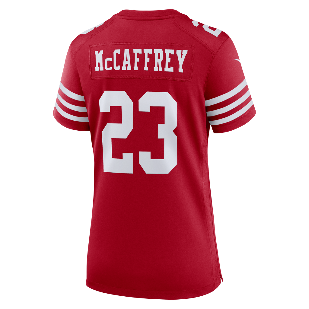 Women's San Francisco 49Ers Christian Mccaffrey Nike Scarlet 80Th Anniversary Game Jersey
