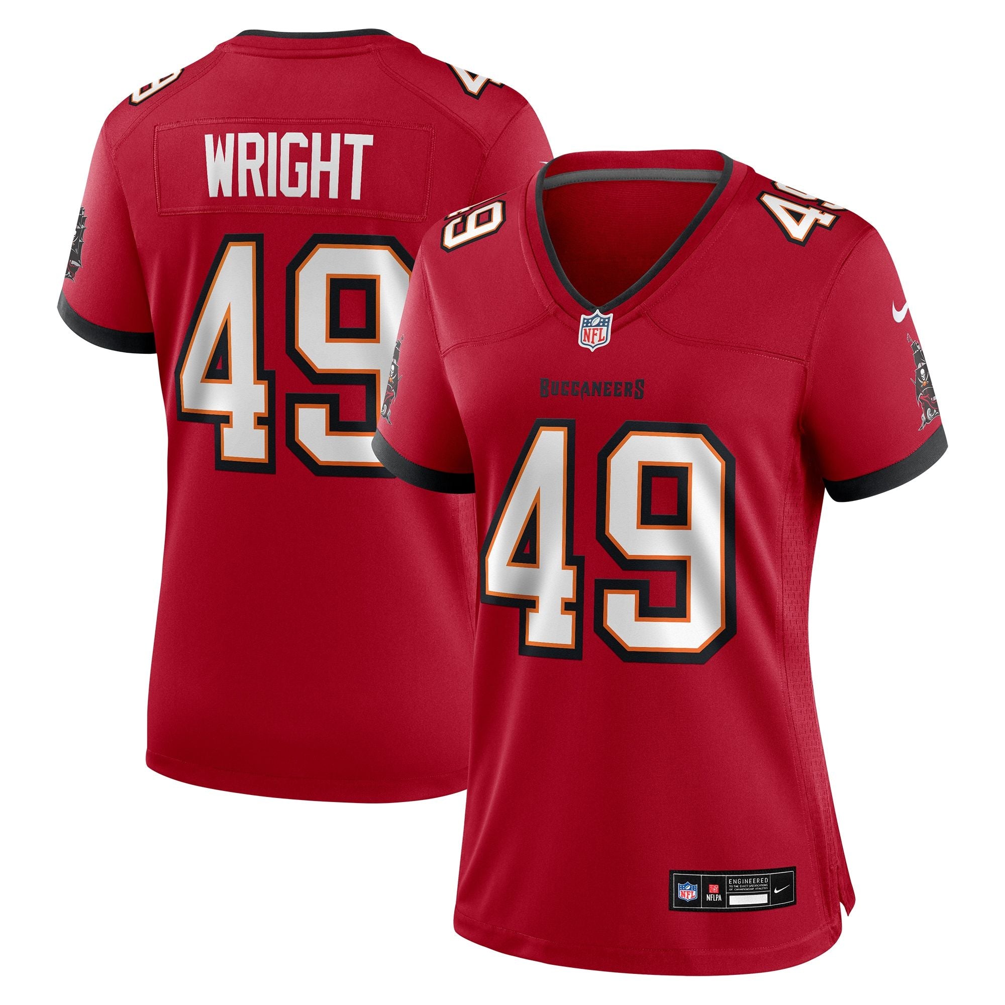Women's Tampa Bay Buccaneers Owen Wright Nike Red Team Game Jersey