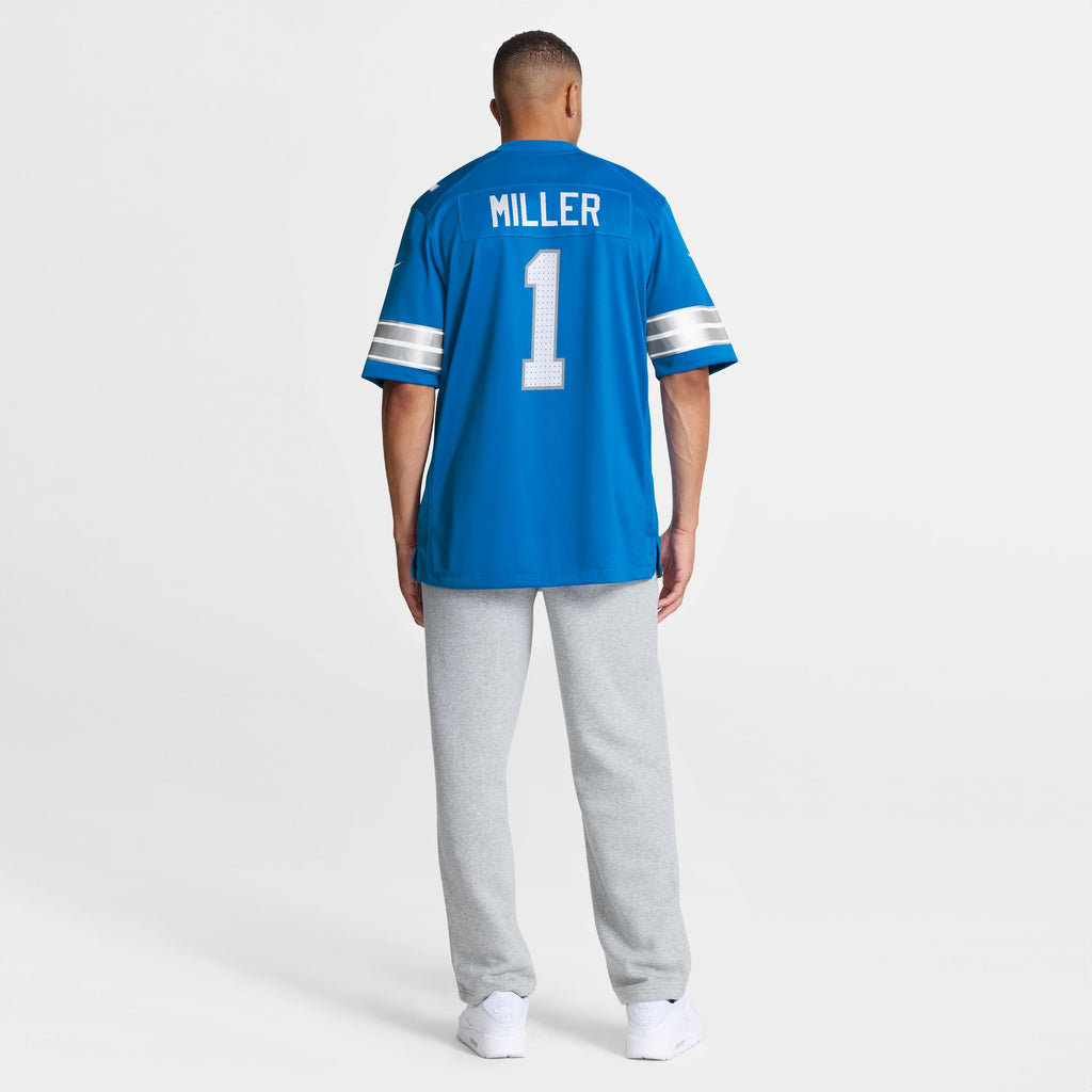 Men's Detroit Lions Blake Miller Nike Blue 2026 Nfl Draft First Round Pick No 17 Team Game Jersey