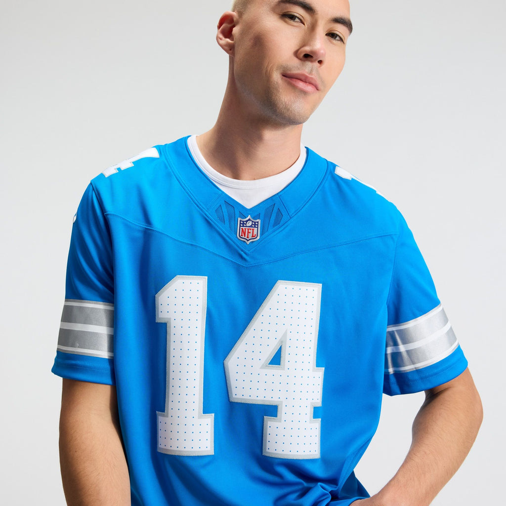 Men's Detroit Lions Amon Ra St Brown Nike Blue Team Vapor Fuse Stitched Limited Jersey