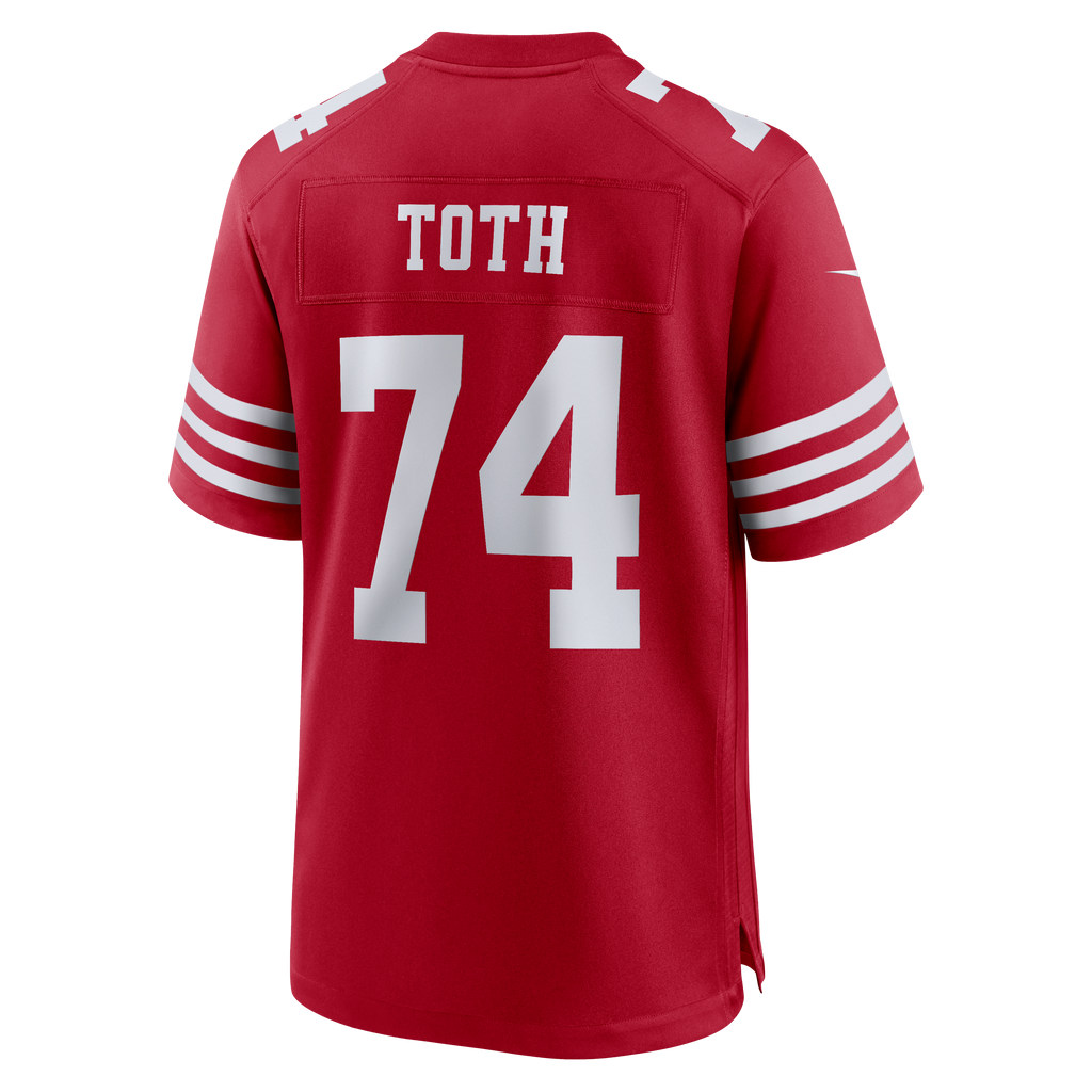 Men's San Francisco 49Ers Brett Toth Nike Scarlet Team Game Jersey