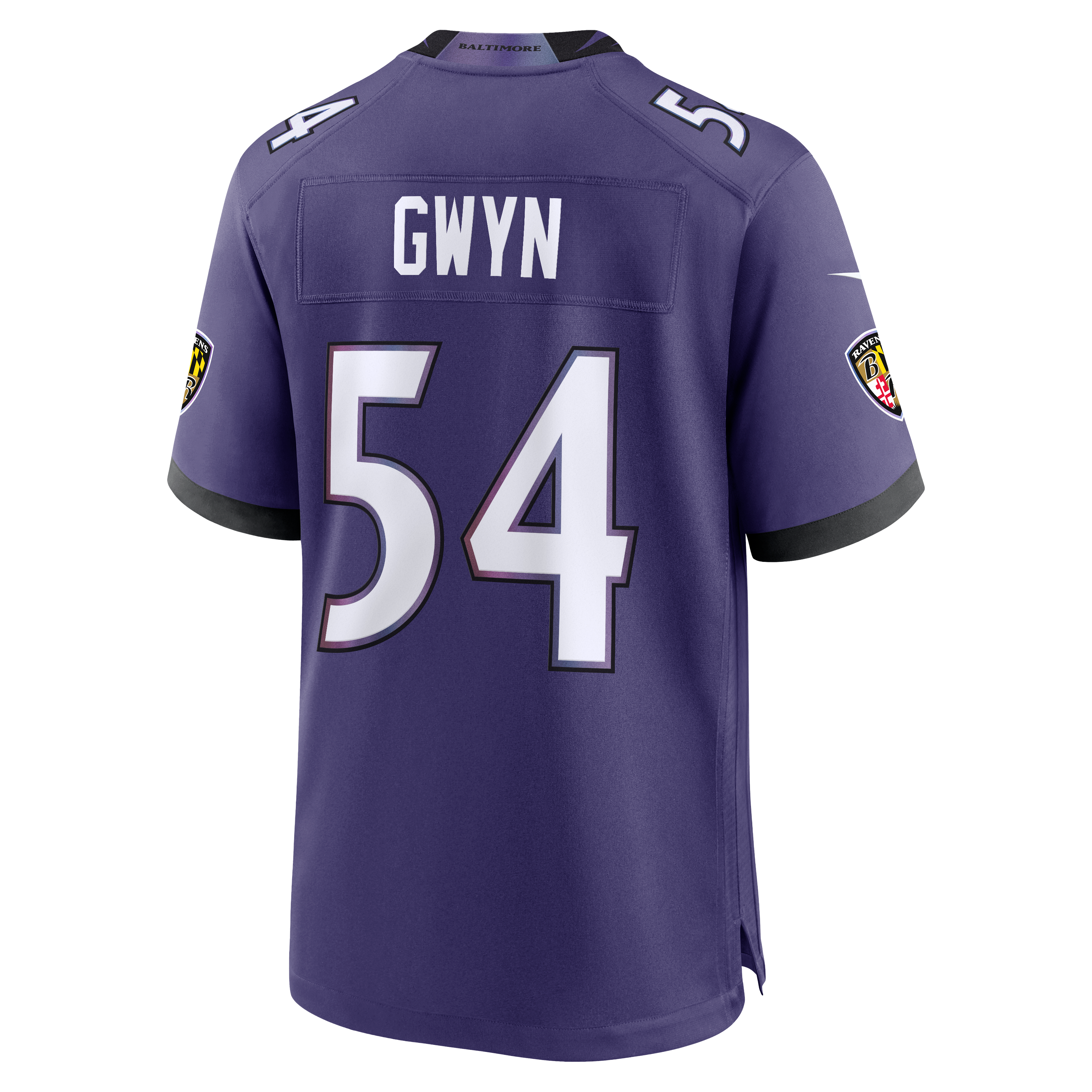 Men's Baltimore Ravens Jovaughn Gwyn Nike Purple Team Game Jersey