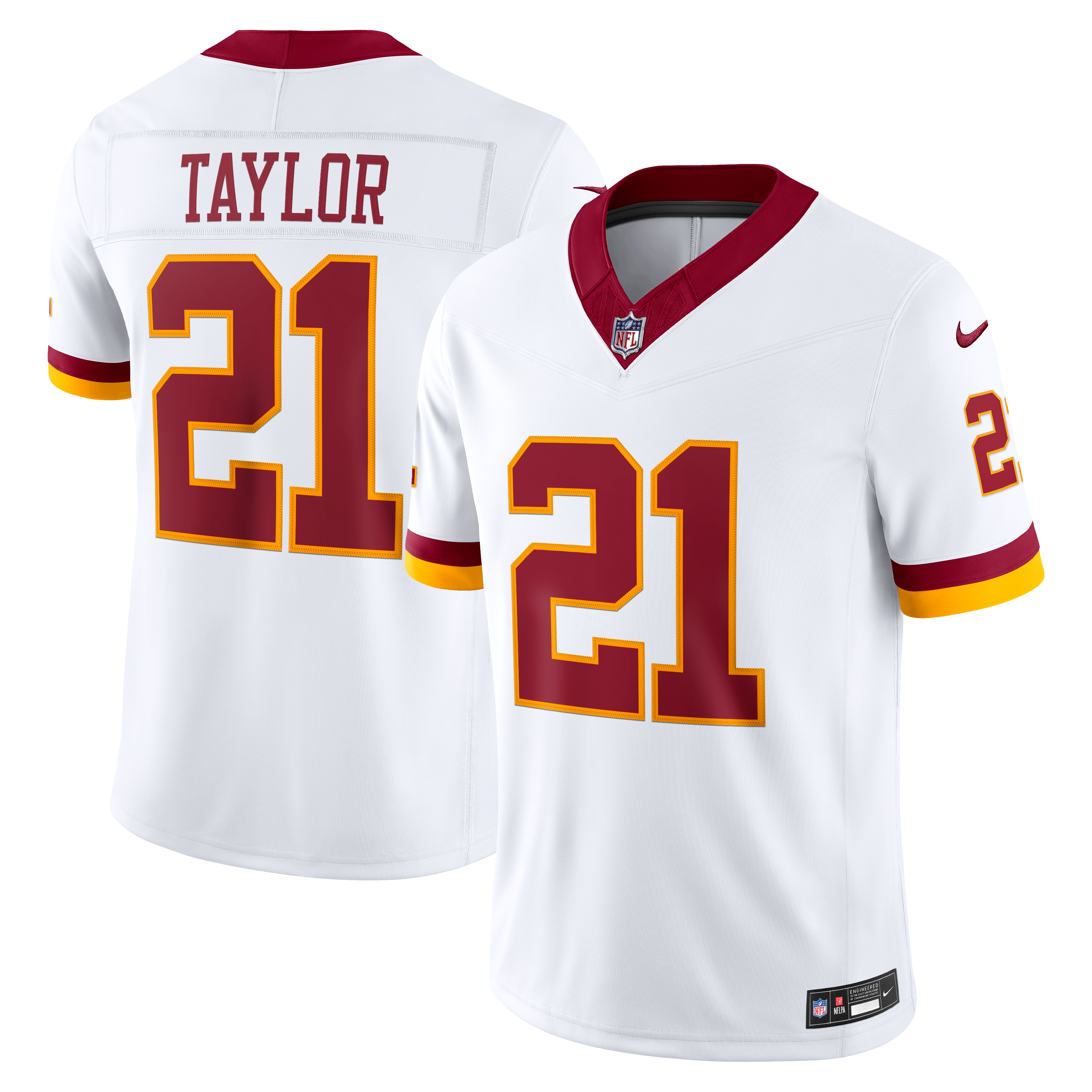 Men's Washington Commanders Sean Taylor Nike White Vapor Fuse Stitched Retired Limited Jersey