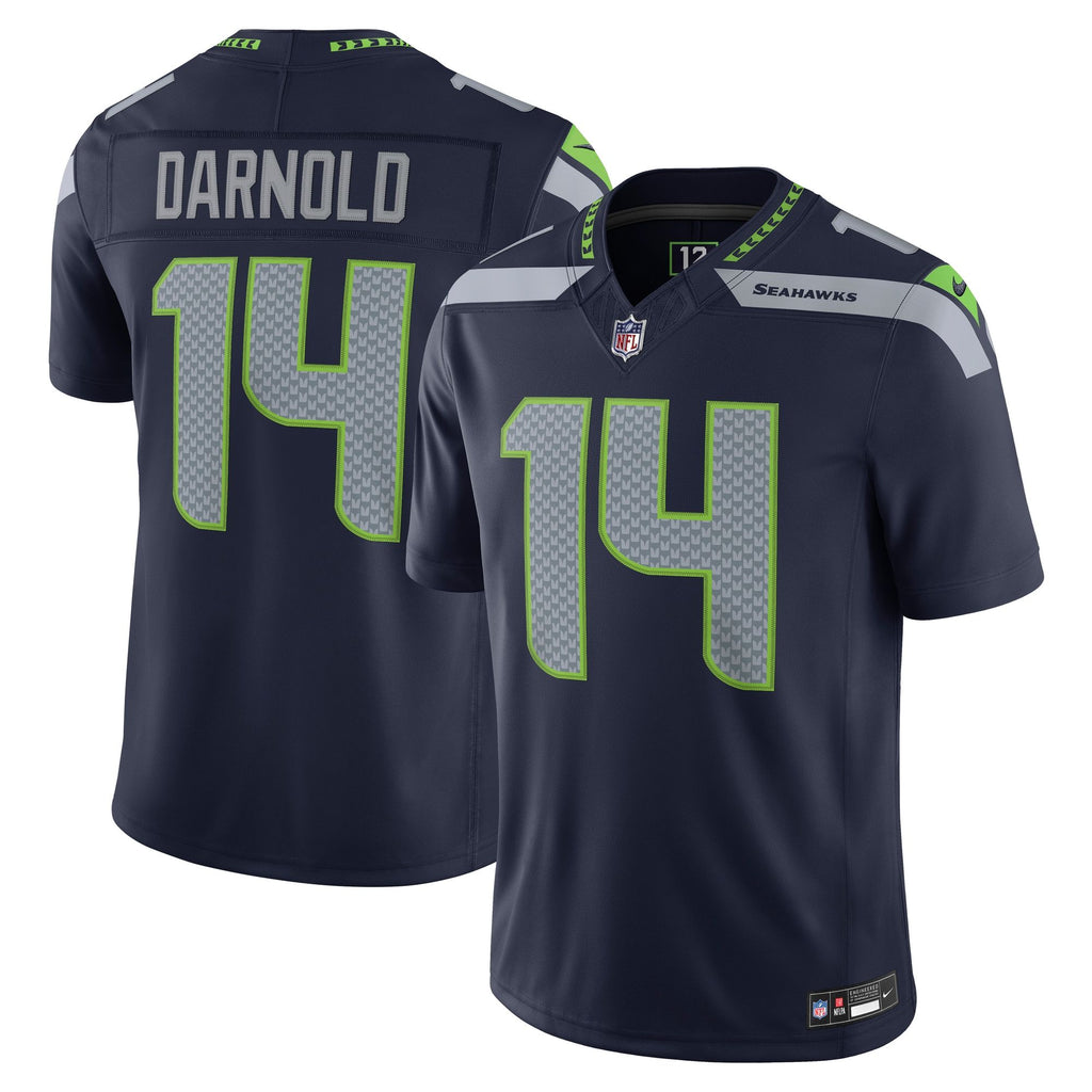 Men's Seattle Seahawks Sam Darnold Nike College Navy Team Vapor Fuse Stitched Limited Jersey