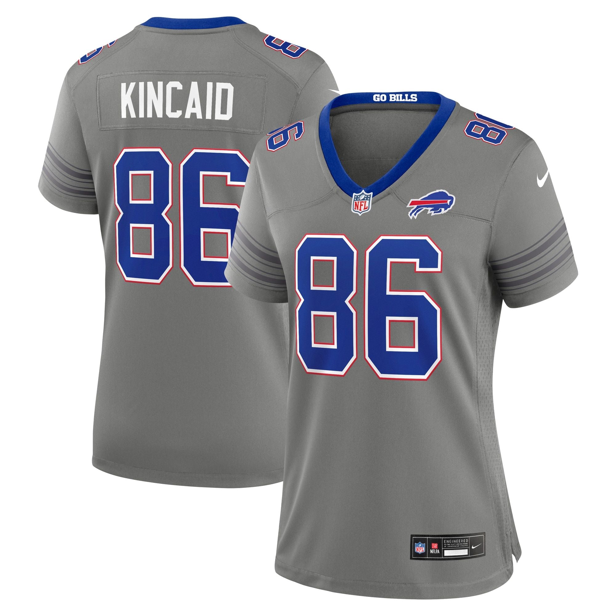 Women's Buffalo Bills Dalton Kincaid Nike Gray Nickel City Game Jersey