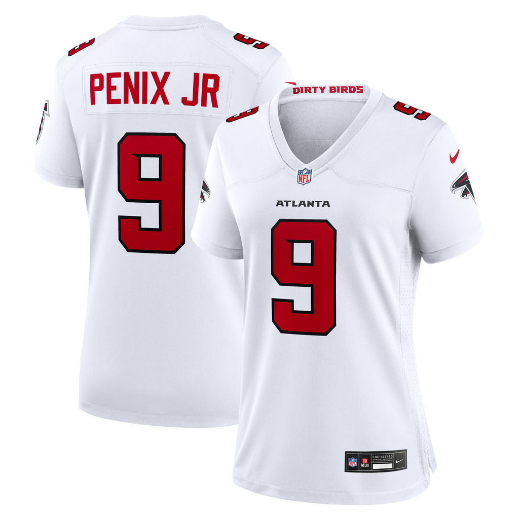 Women's Atlanta Falcons Michael Penix Jr Nike White Game Jersey