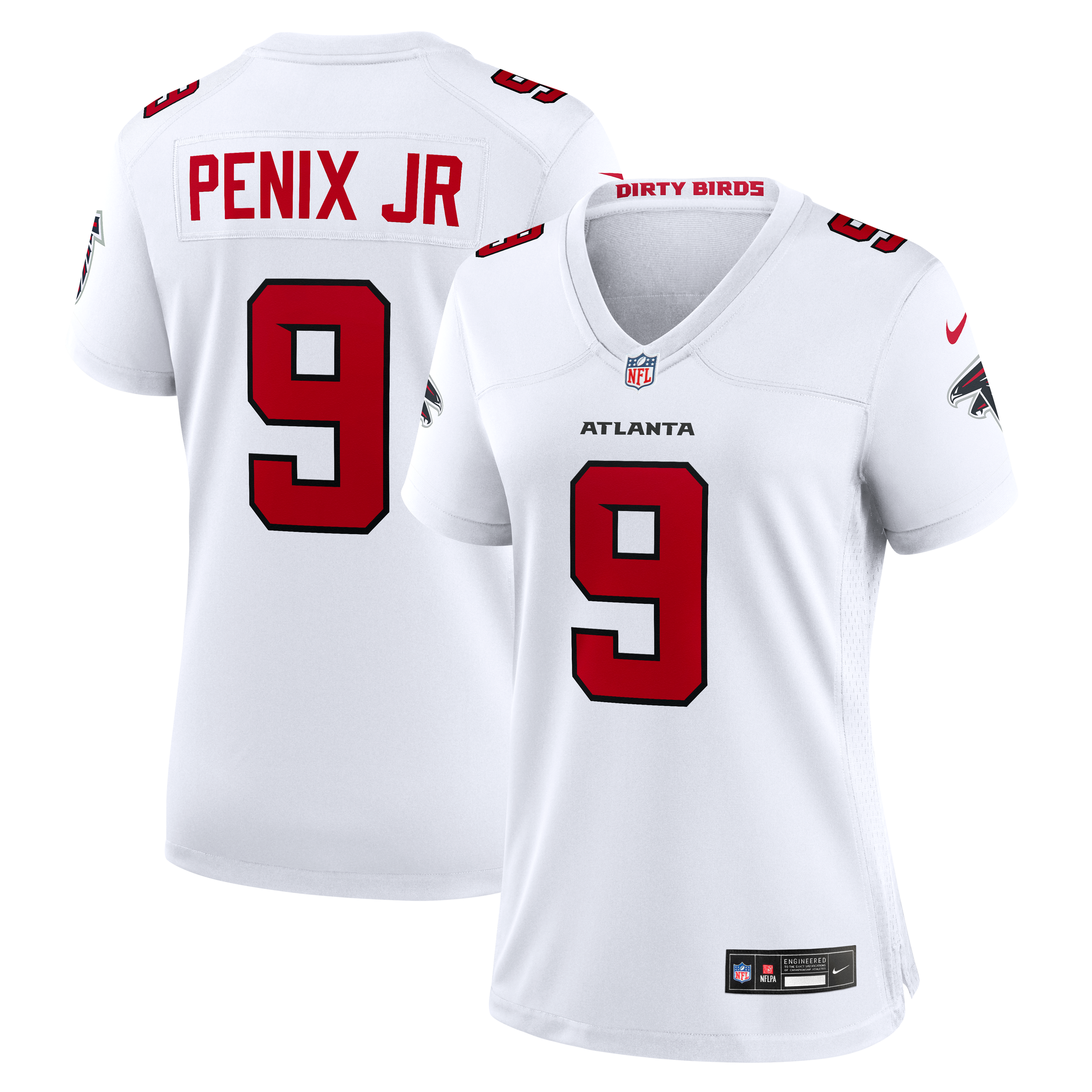 Women's Atlanta Falcons Michael Penix Jr Nike White Game Jersey