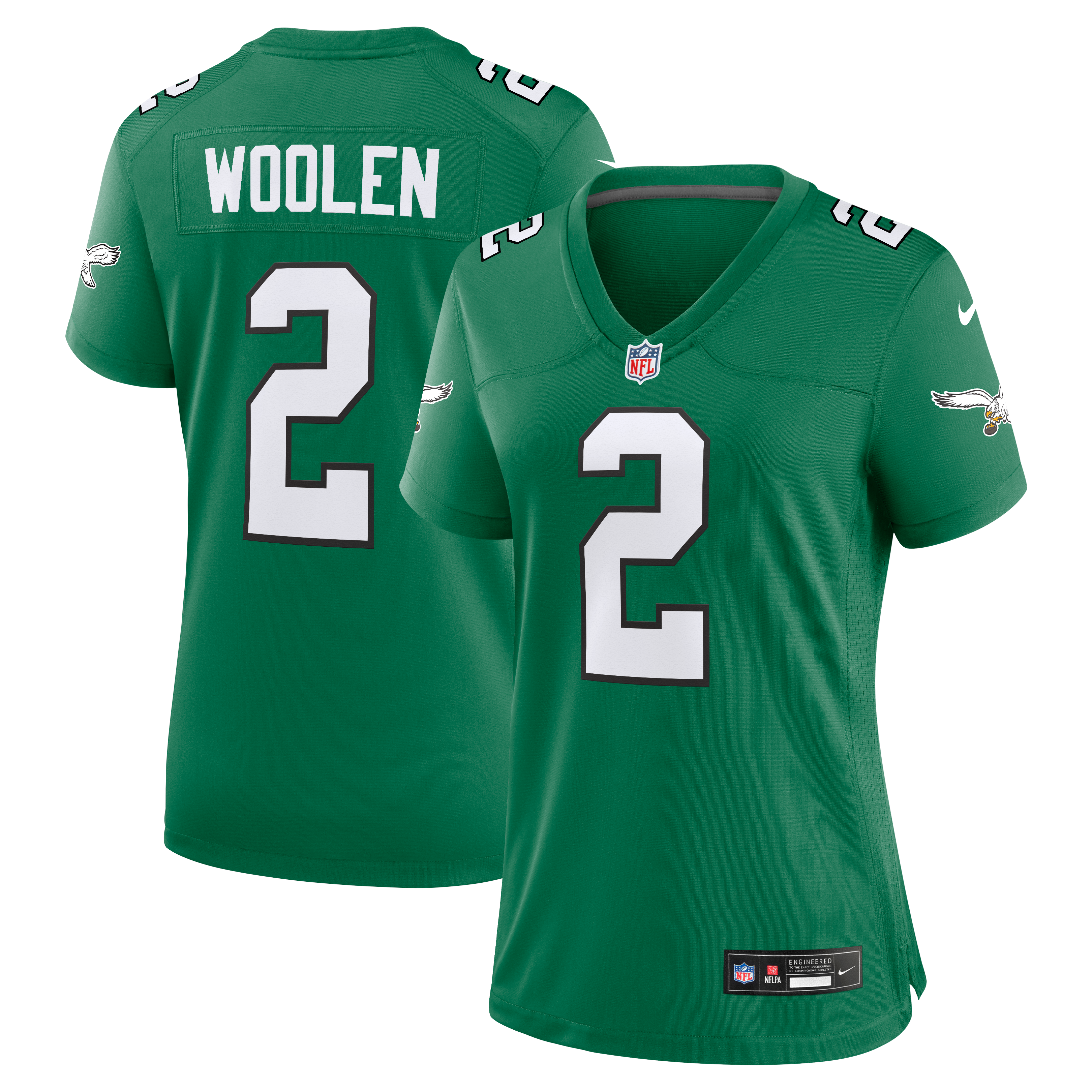 Women's Philadelphia Eagles Tariq Woolen Nike Kelly Green Alternate Game Jersey