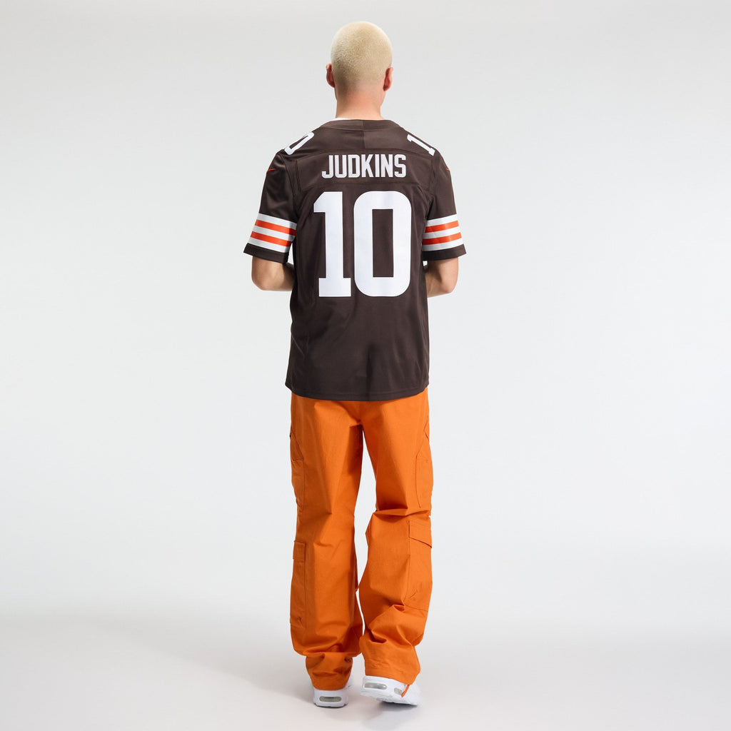 Men's Cleveland Browns Quinshon Judkins Nike Brown Team Vapor Fuse Stitched Limited Jersey